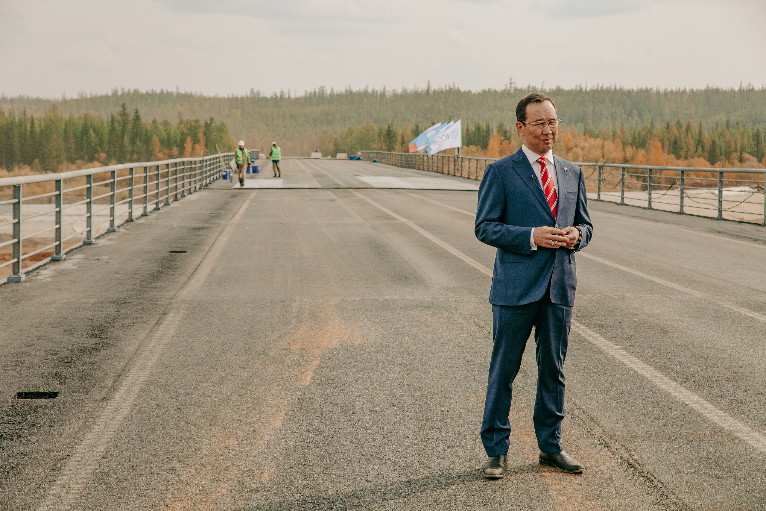 Глава Якутии. Якутск. РНГ.Мост. Репортаж.Росавтодор.Алроса