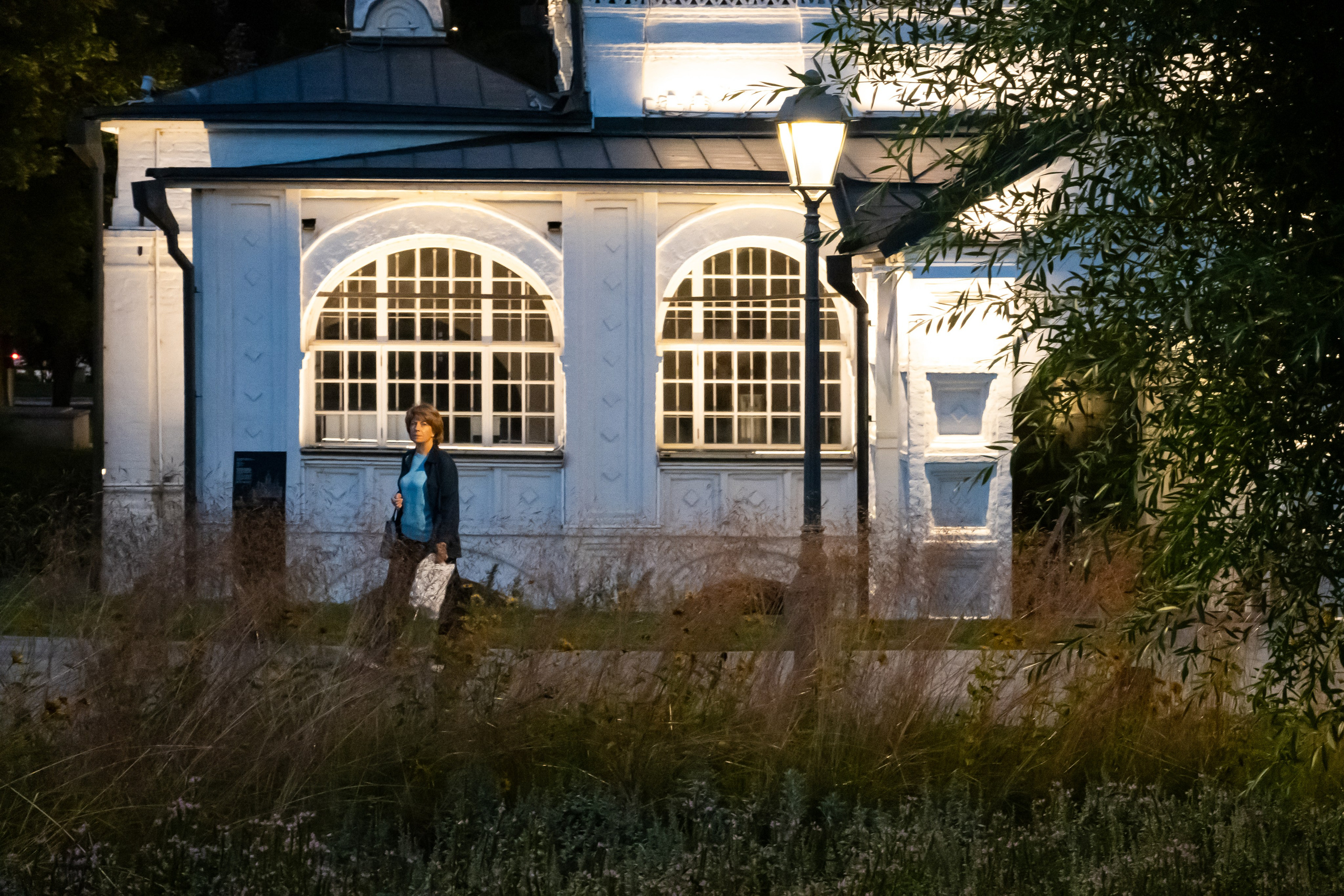 Парк Зарядье ночью