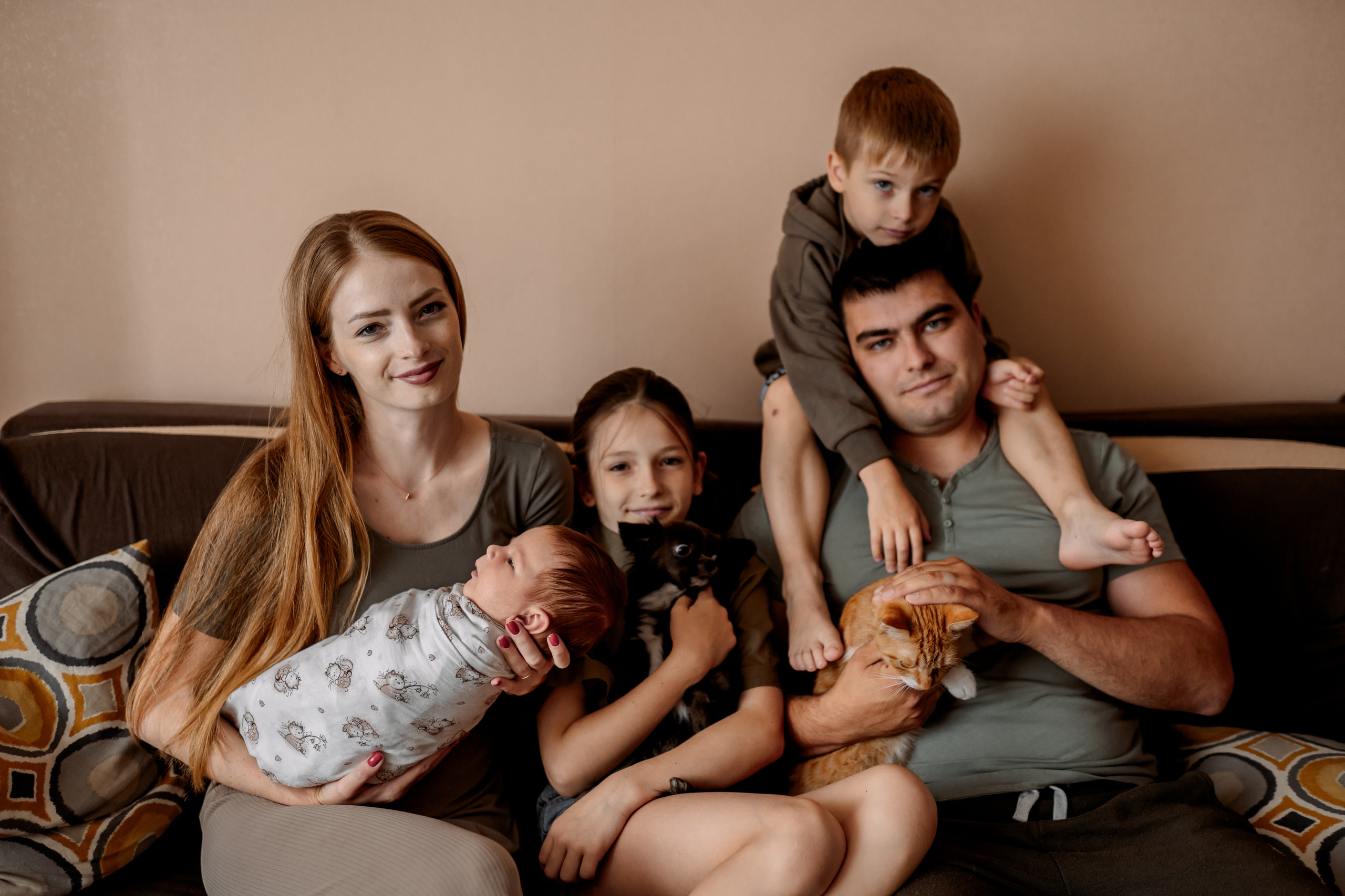 Новый человечек в семье Эли и Ираклия. Семейный и детский фотограф в Краснодаре