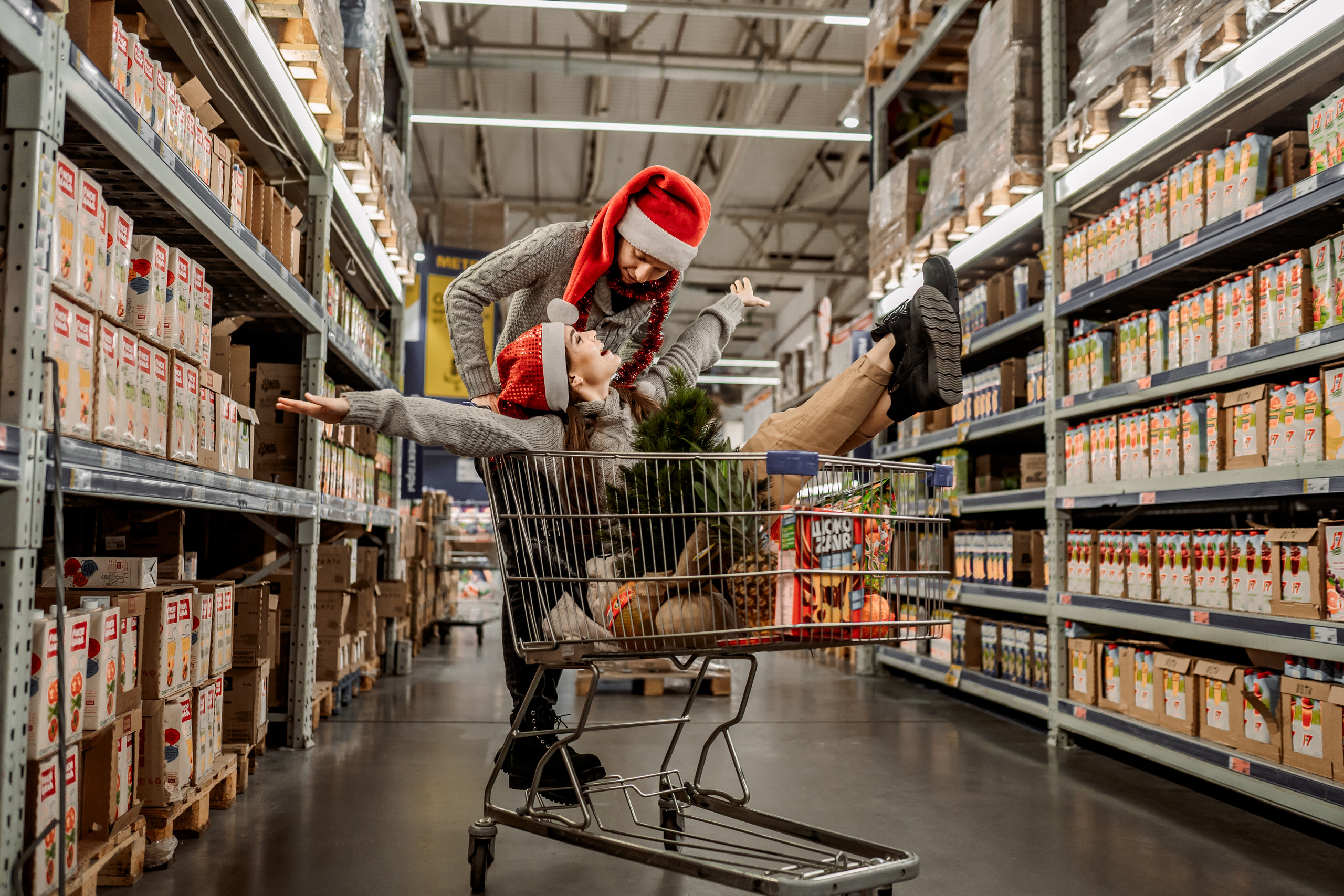 Веселье в супермаркете. Семейный и детский фотограф в Краснодаре