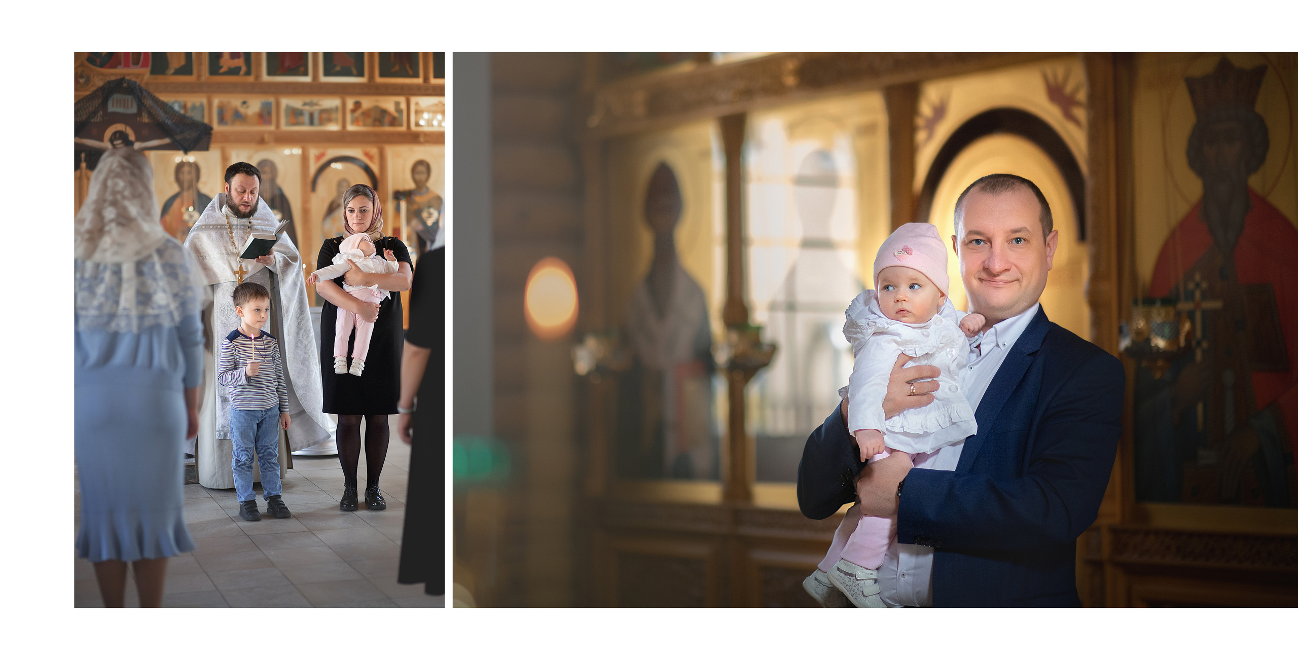 Фотокнига Крещение в Церкви Сергия Радонежского и мученика Валентина. Детский и семейный фотограф в Москве Вера Орлова