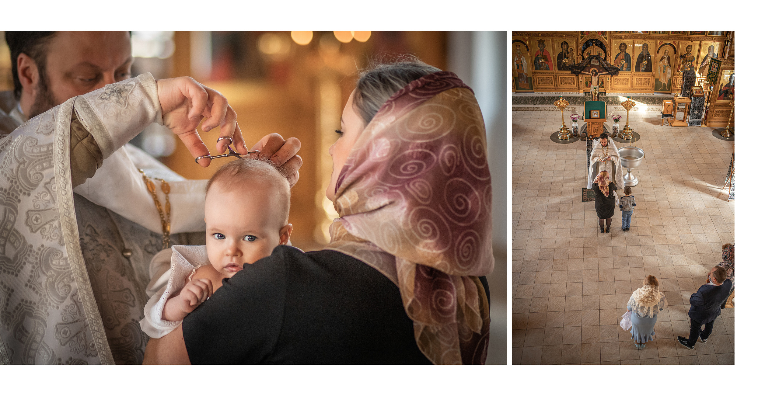 Фотокнига Крещение в Церкви Сергия Радонежского и мученика Валентина. Детский и семейный фотограф в Москве Вера Орлова