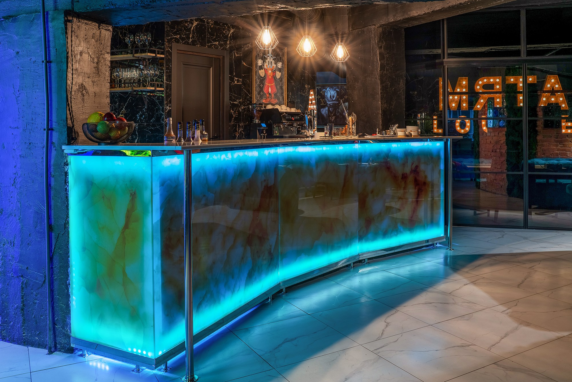 интерьер  кафе мята