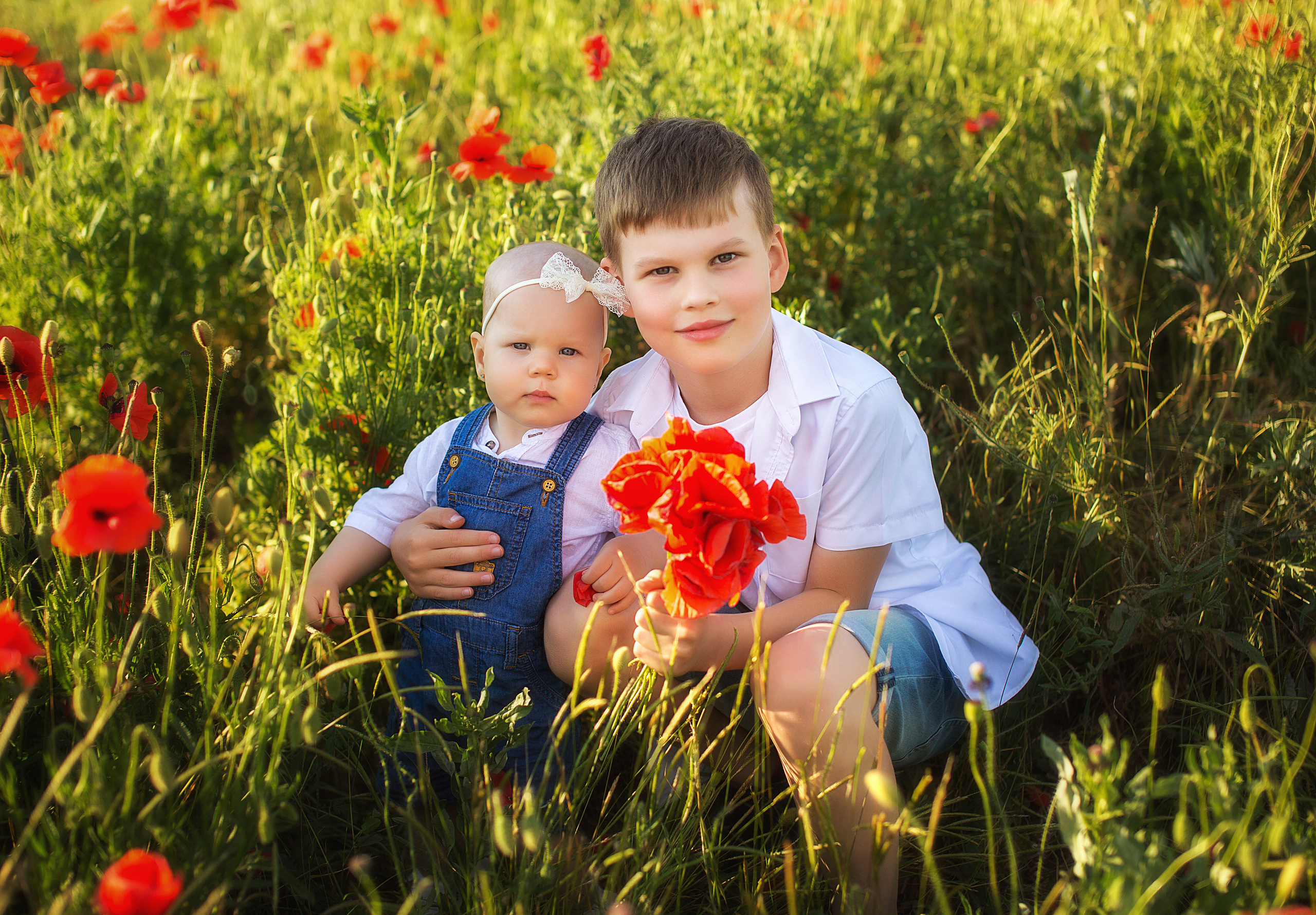Семейная съёмка в маках. Свадебный и семейный фотограф/видеограф в Краснодаре Наталья Осинская