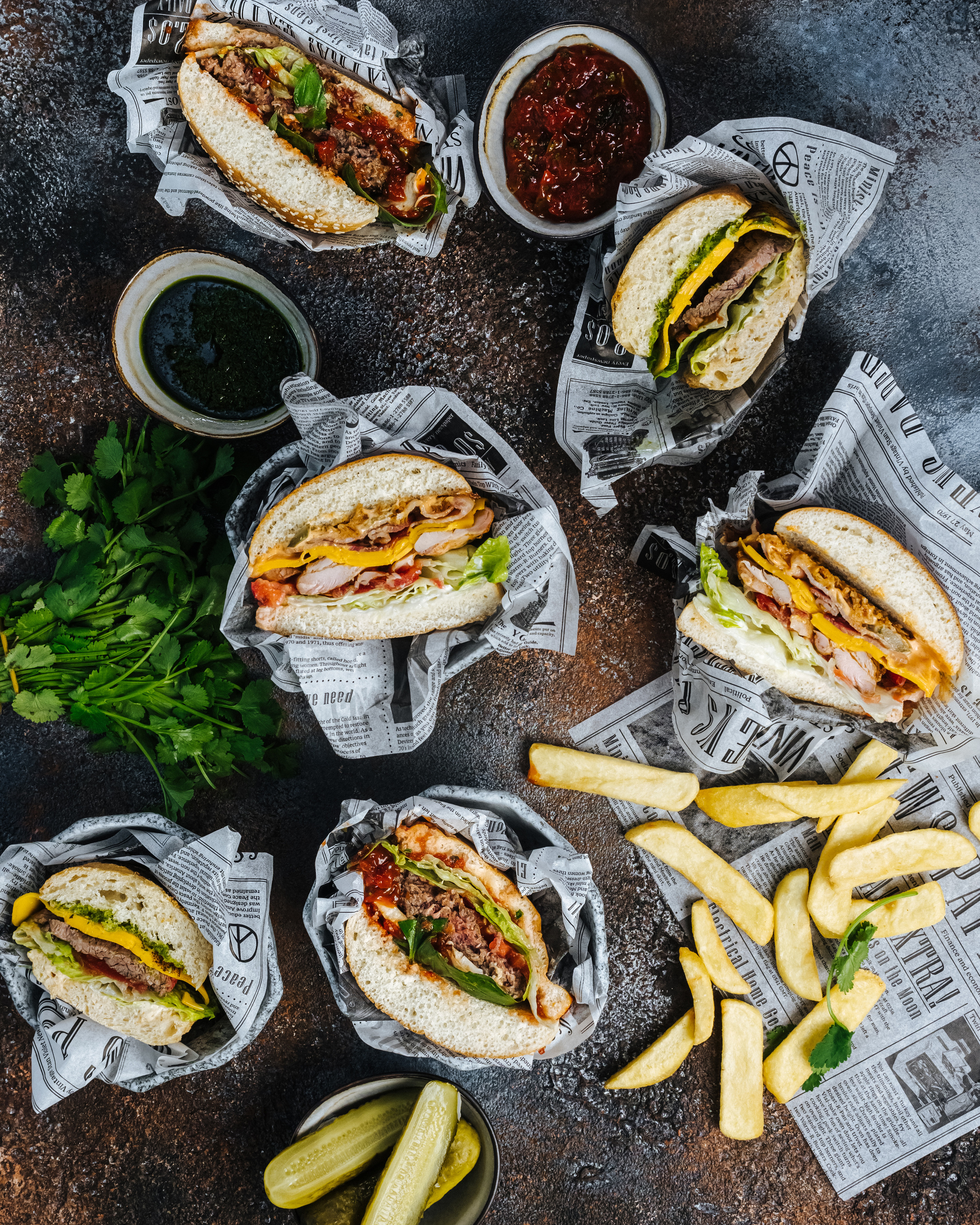 Бургеры, сэндвичи. Фотография со вкусом