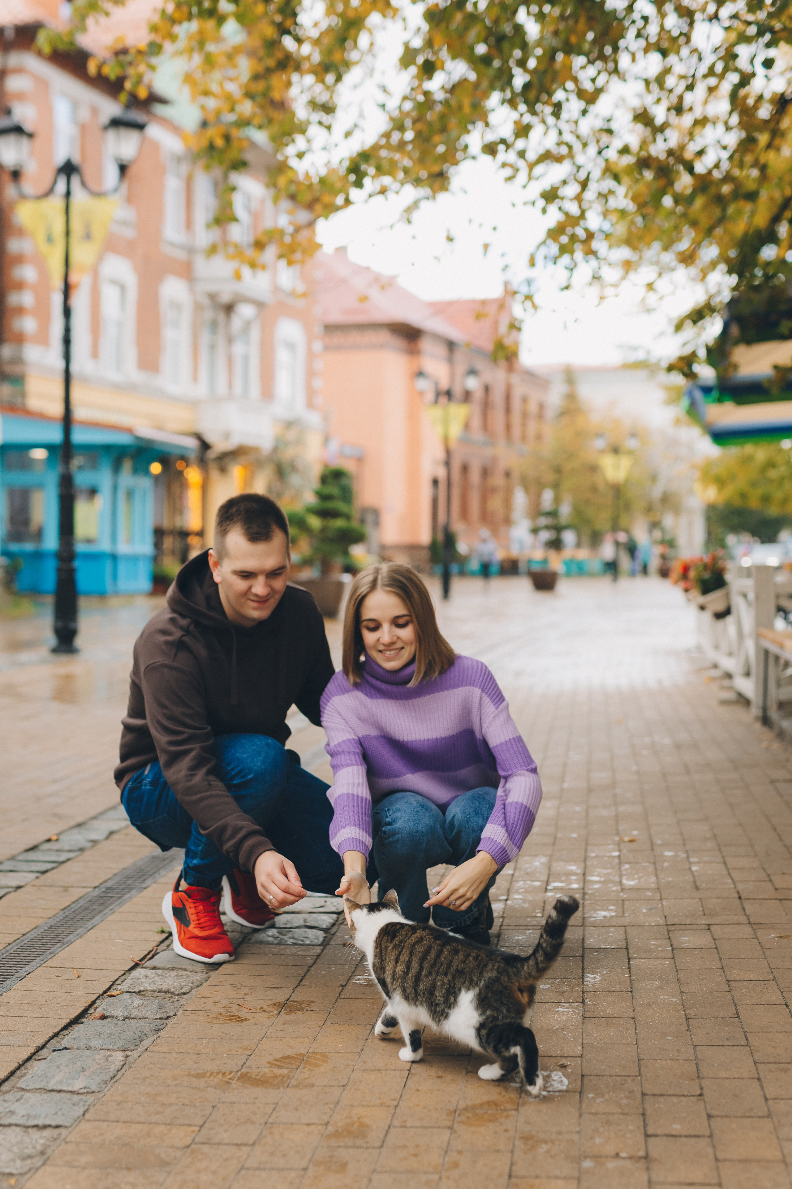 Александра с супругом и осенняя Балтика. Фотограф Зеленоградск Красильникова Елена