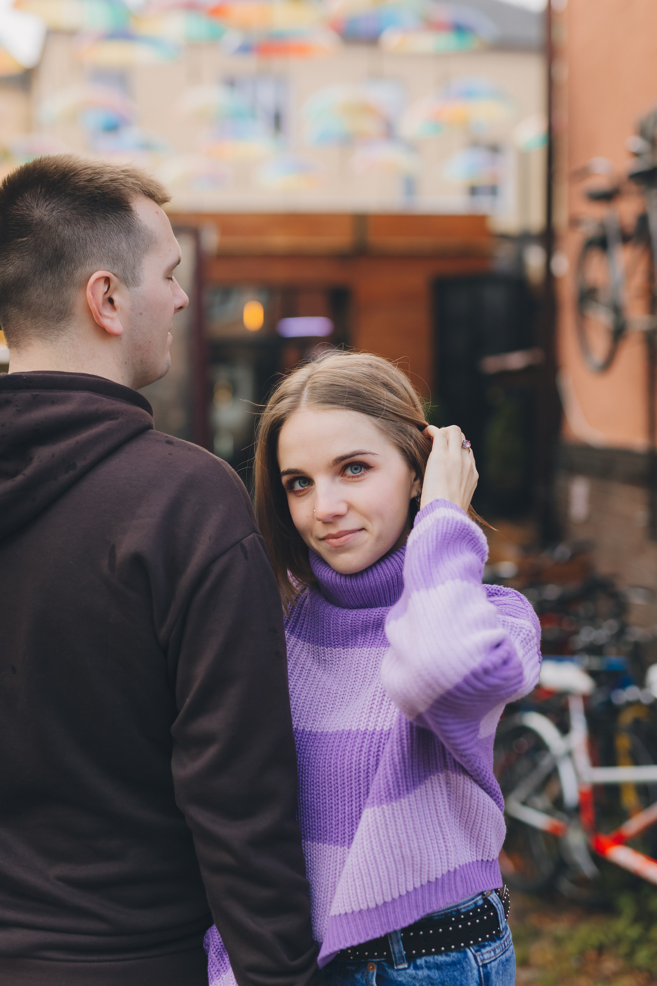 Александра с супругом и осенняя Балтика. Фотограф Зеленоградск Красильникова Елена