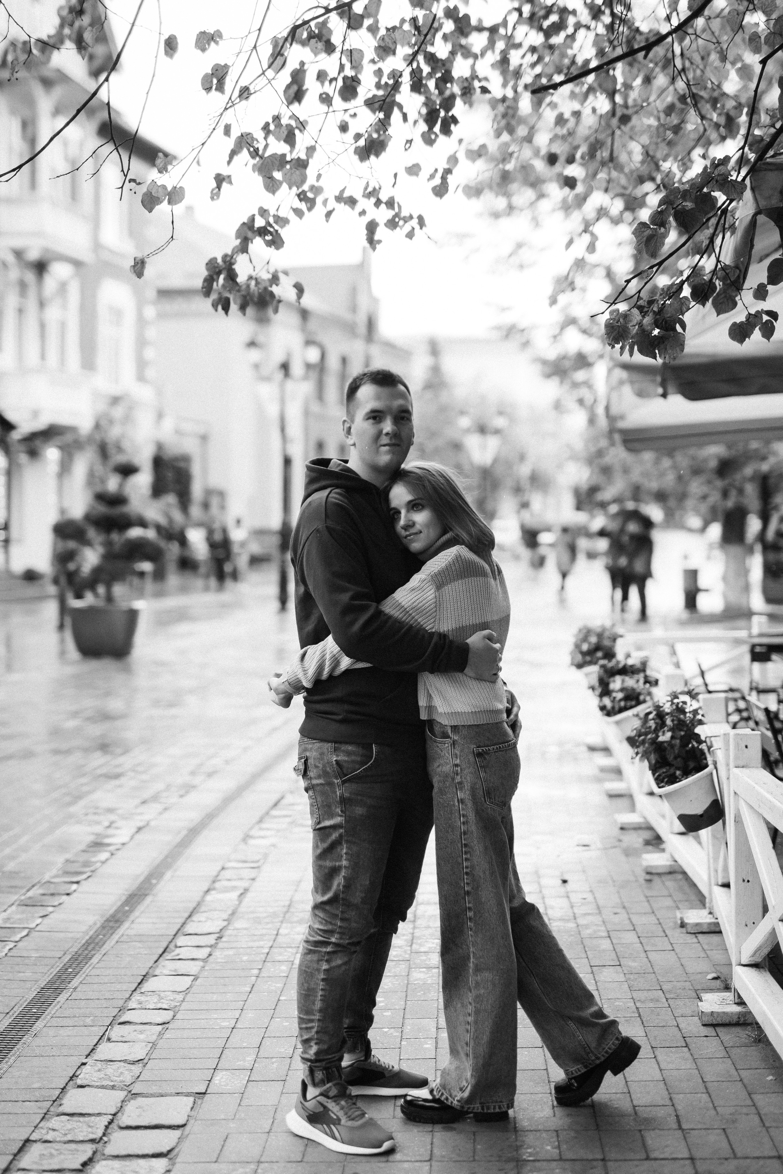 Александра с супругом и осенняя Балтика. Фотограф Зеленоградск Красильникова Елена