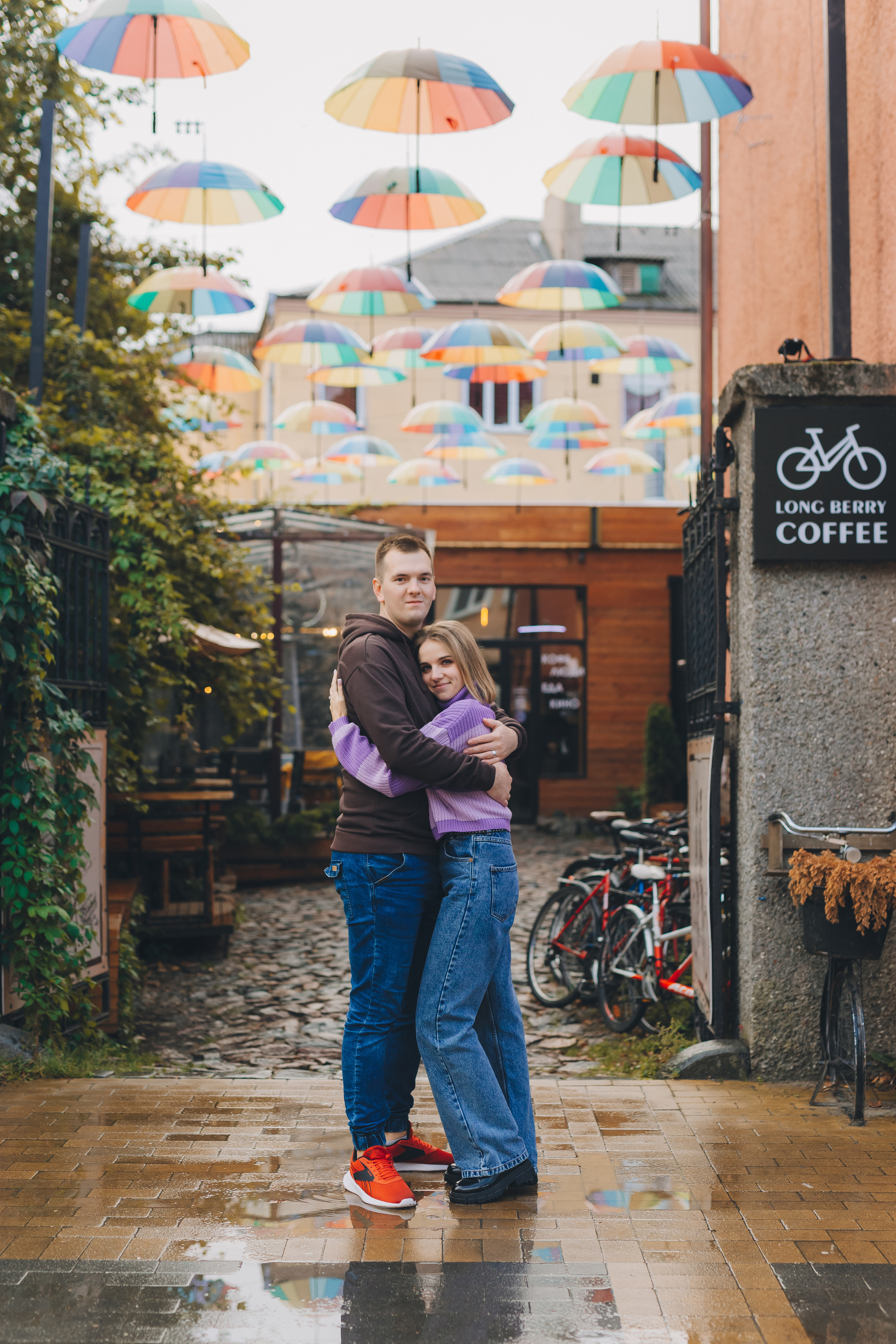 Александра с супругом и осенняя Балтика. Фотограф Зеленоградск Красильникова Елена