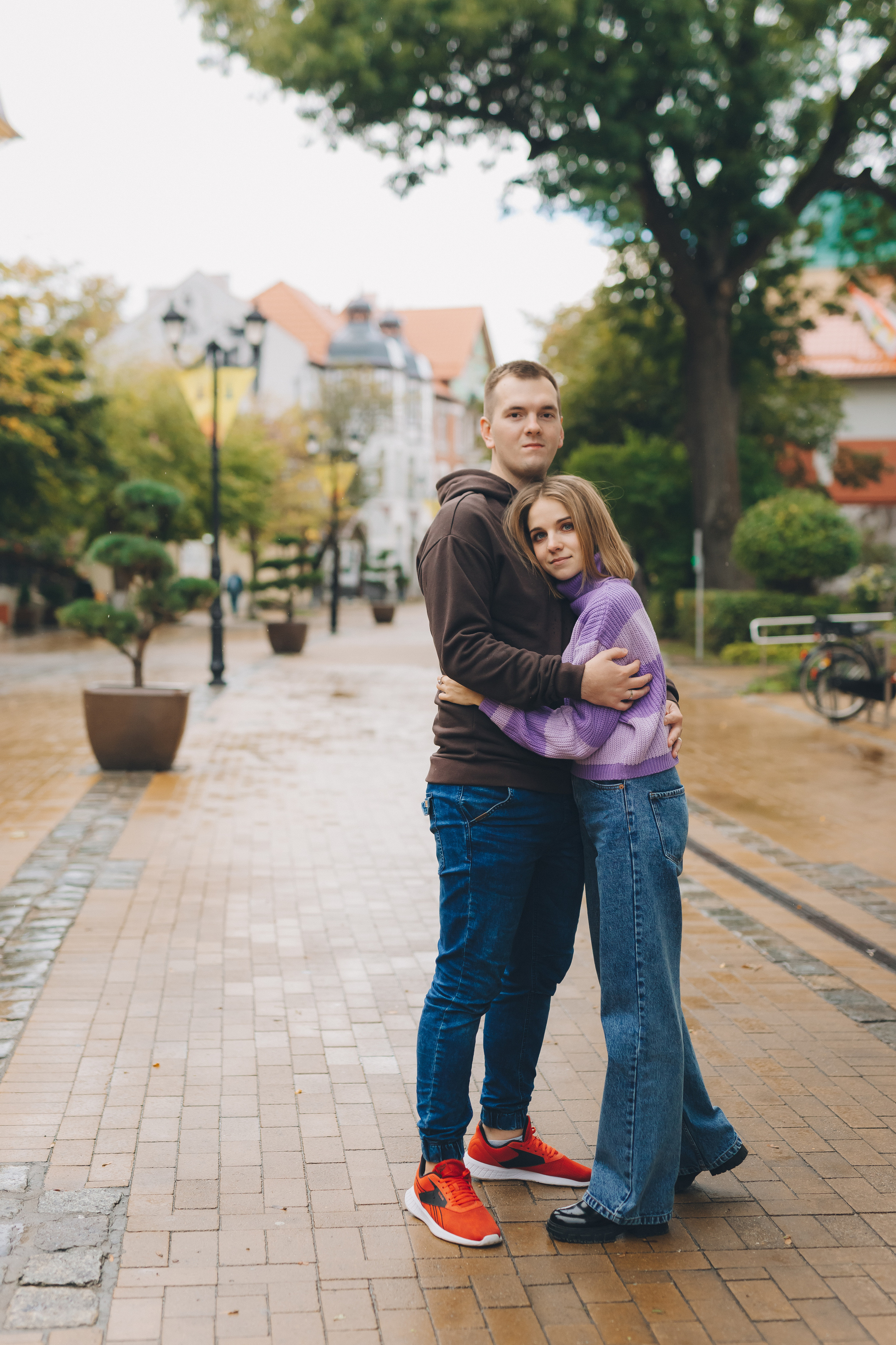 Александра с супругом и осенняя Балтика. Фотограф Зеленоградск Красильникова Елена