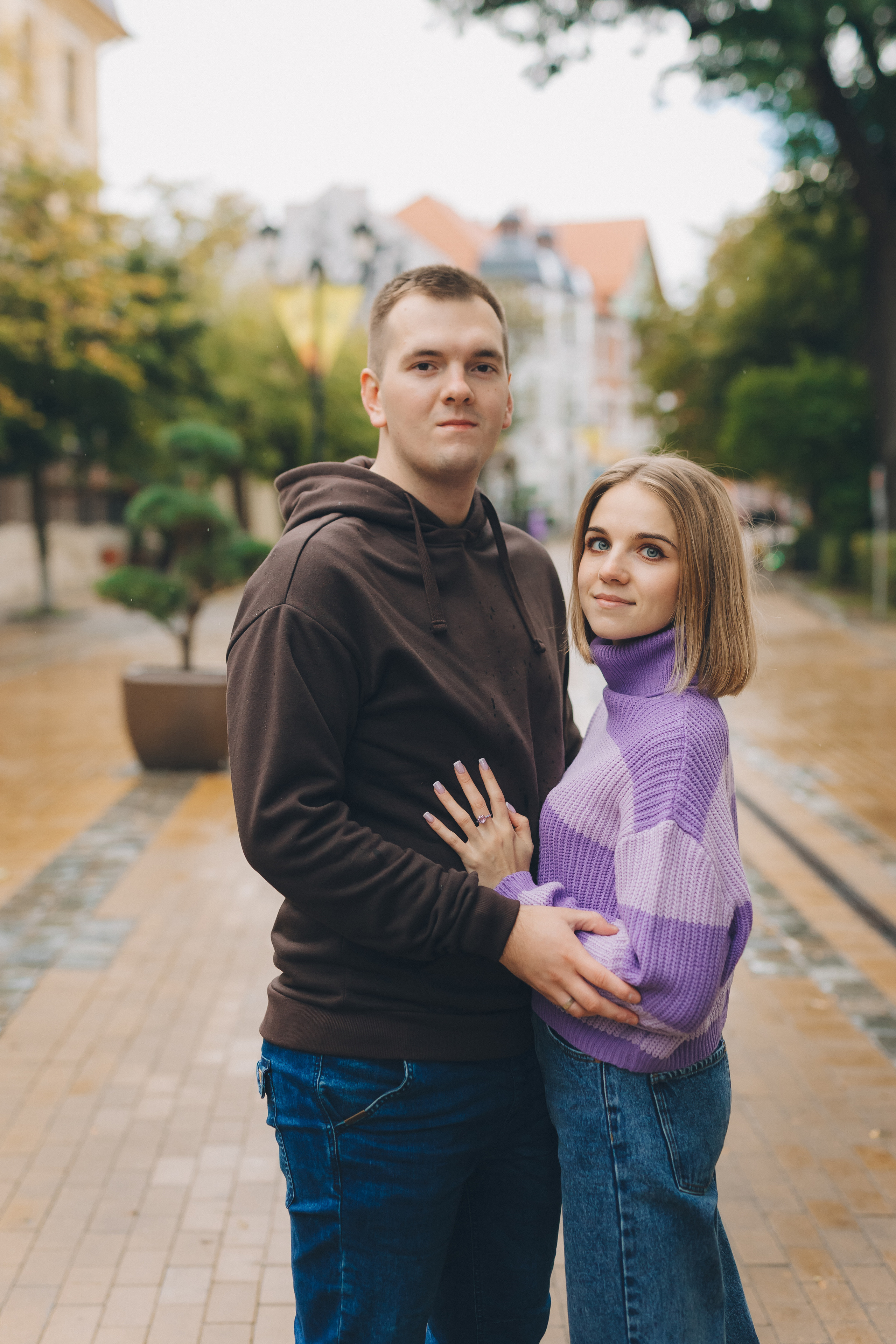Александра с супругом и осенняя Балтика. Фотограф Зеленоградск Красильникова Елена