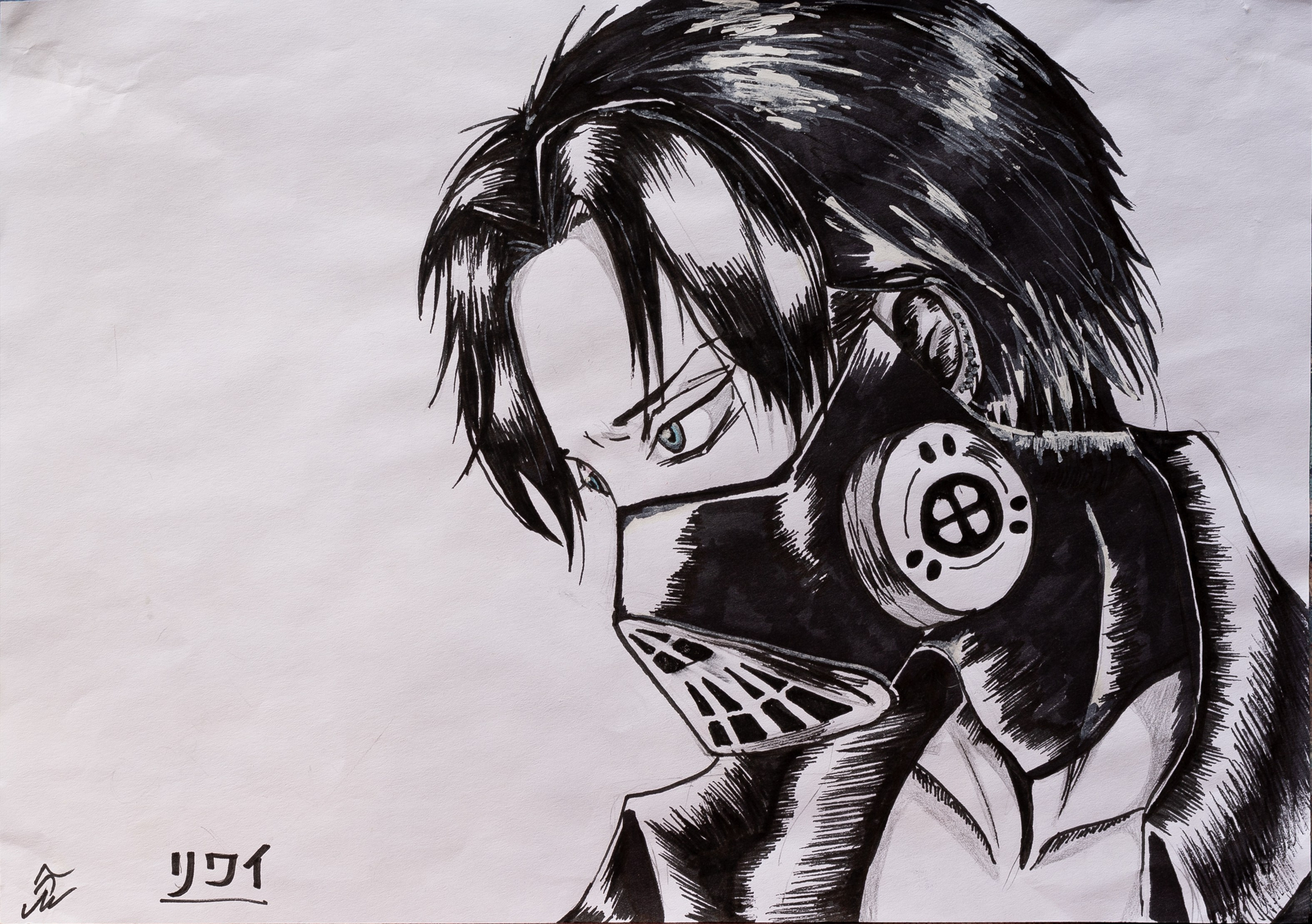 Персонаж аниме бумага, тушь, 24×29,7 см, 2014