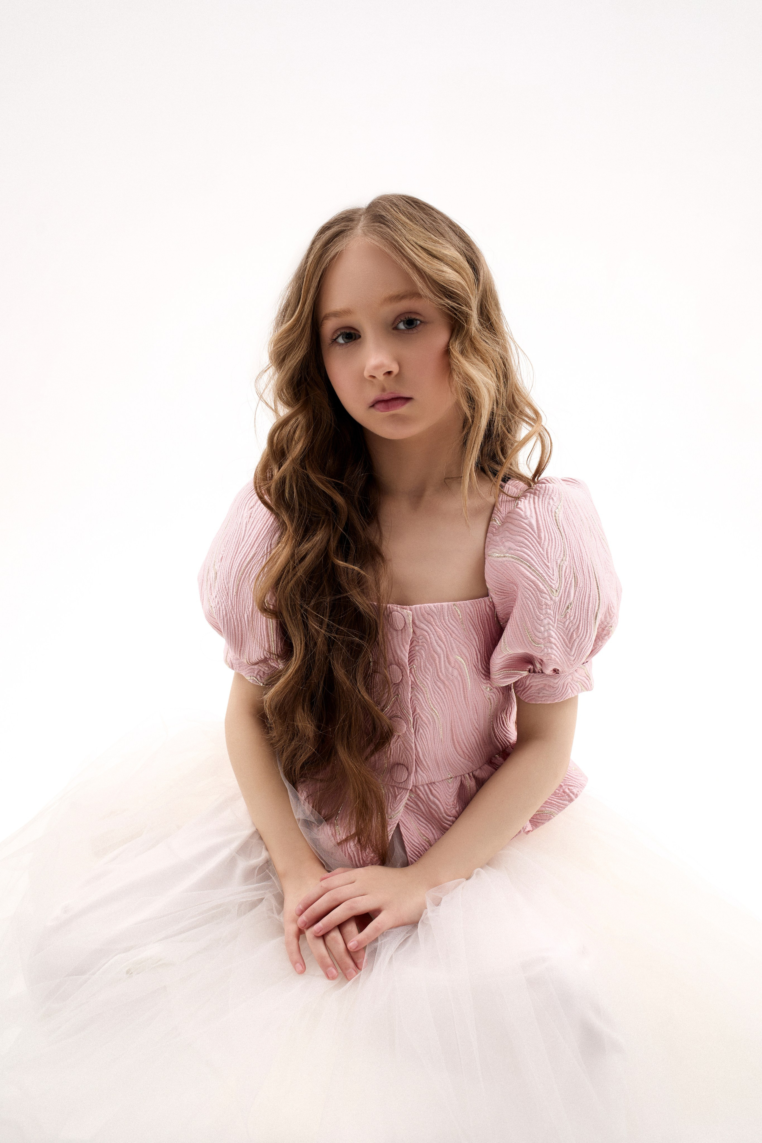 Блуза «Haute Couture» в розовом оттенке. Одежда для детей