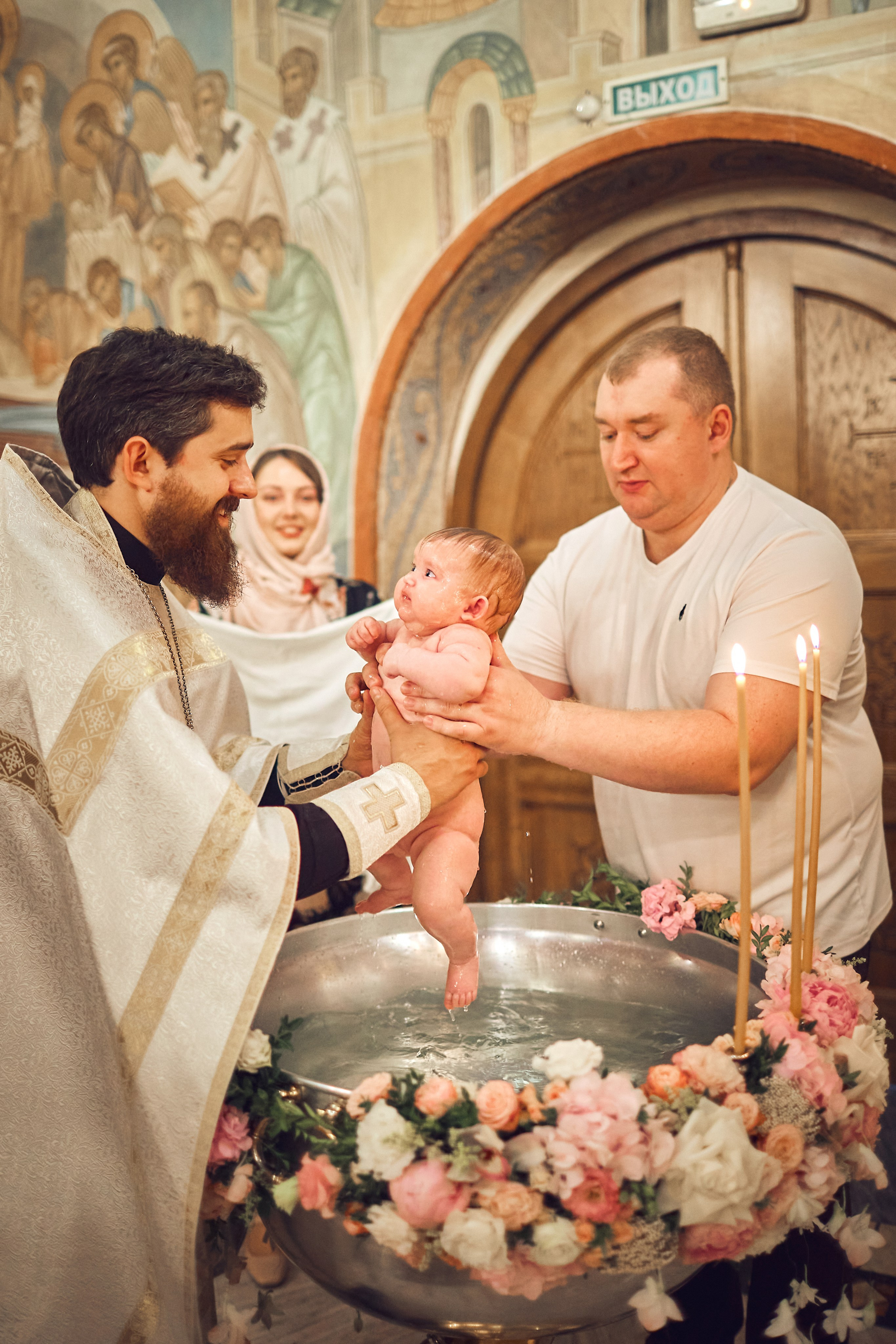 Таинство Крещения. Фотограф Москва|Ясенево Яна Новокрещенных