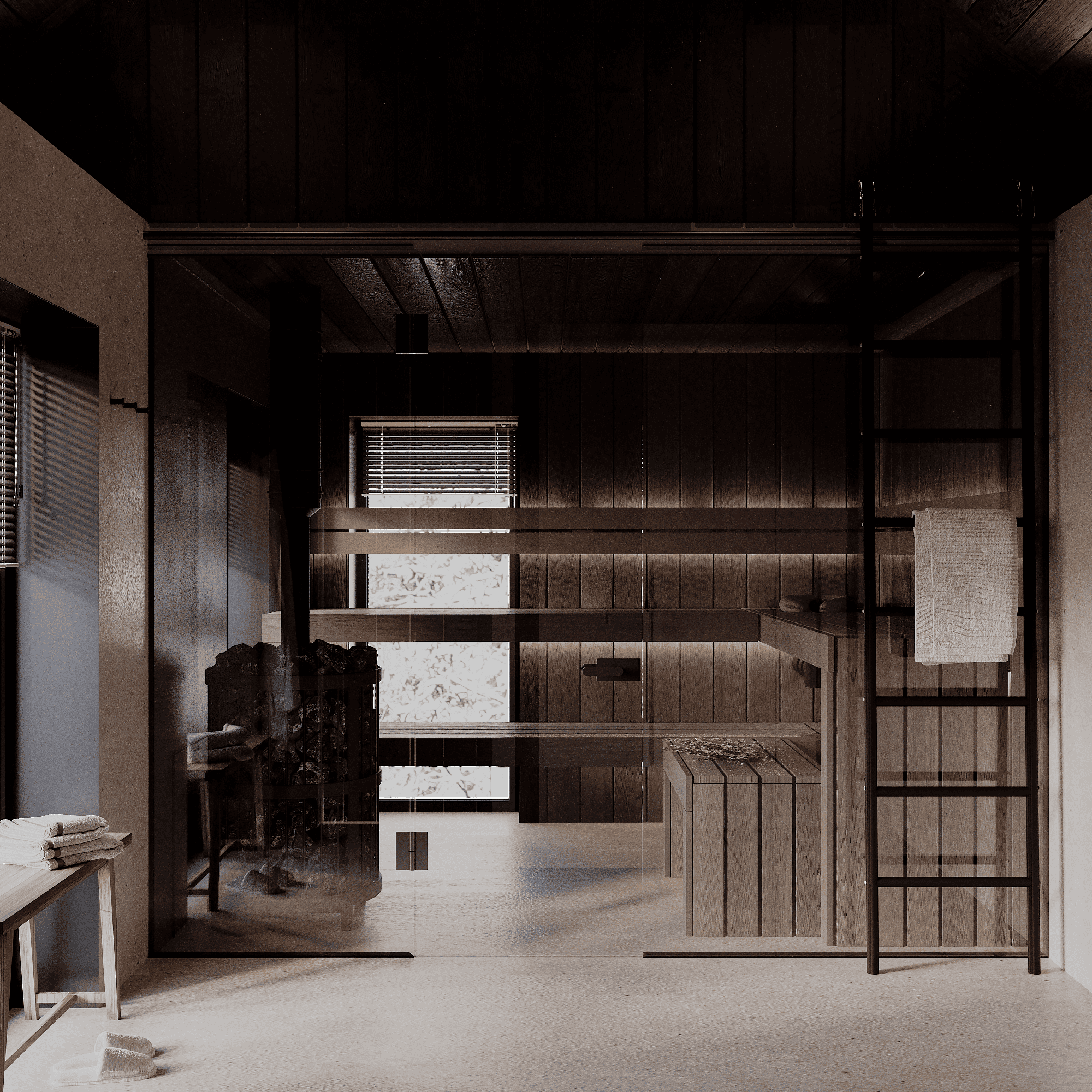 Баня, п.Манский. Дизайн интерьера от Дмитрия Баландина