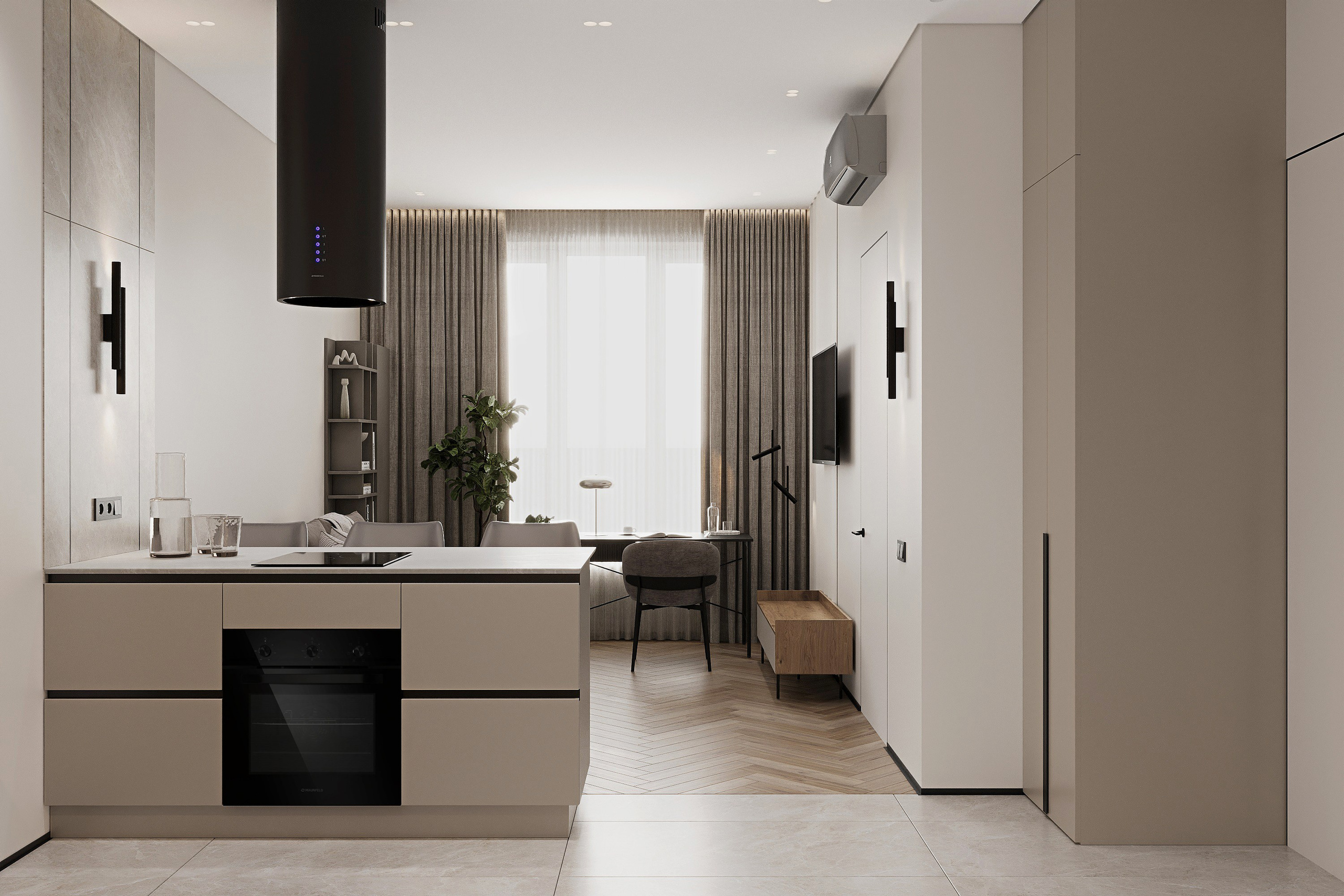 ЖК MYPRIORITY Басманный, 39 м² | МОСКВА. Design interior-Samsonyan R