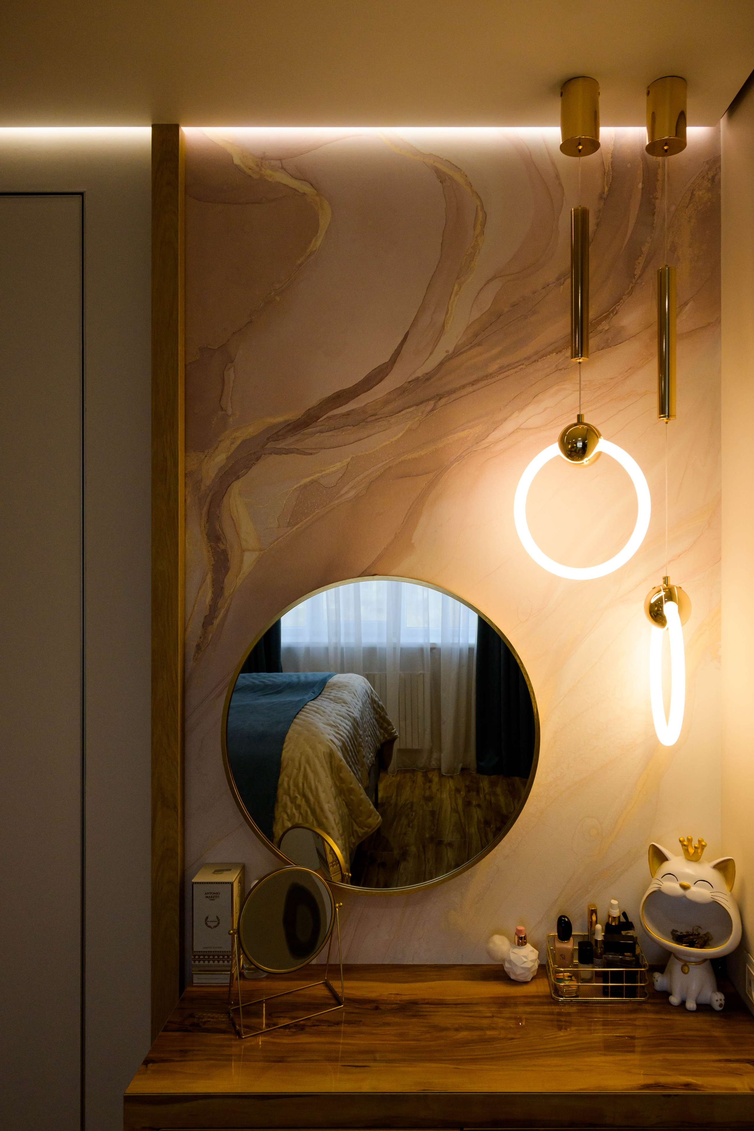 The apartment is in a modern style. Fotograf Dmitrii Donets