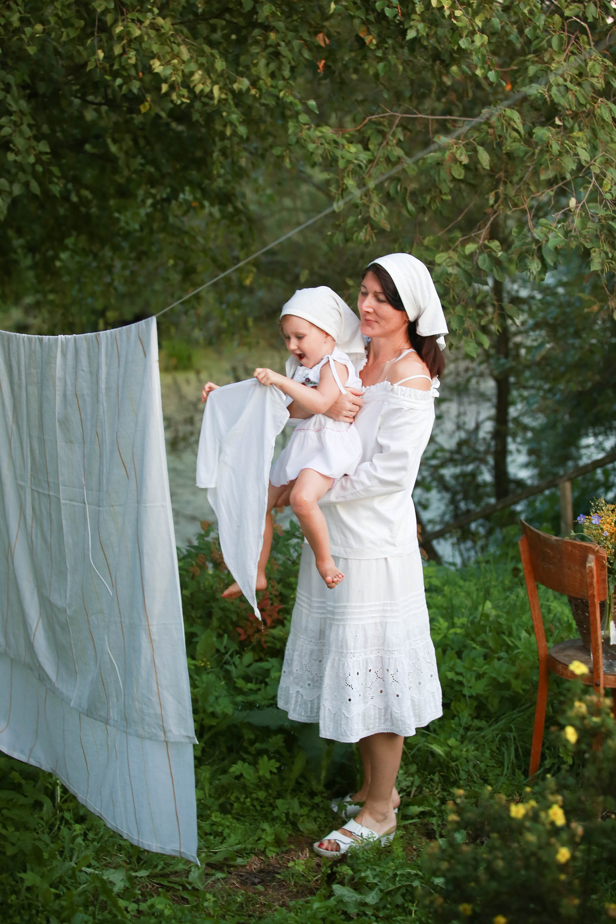 Проект «Ретро стирка на реке». Семейный и детский фотограф в Москве Мария Быкова