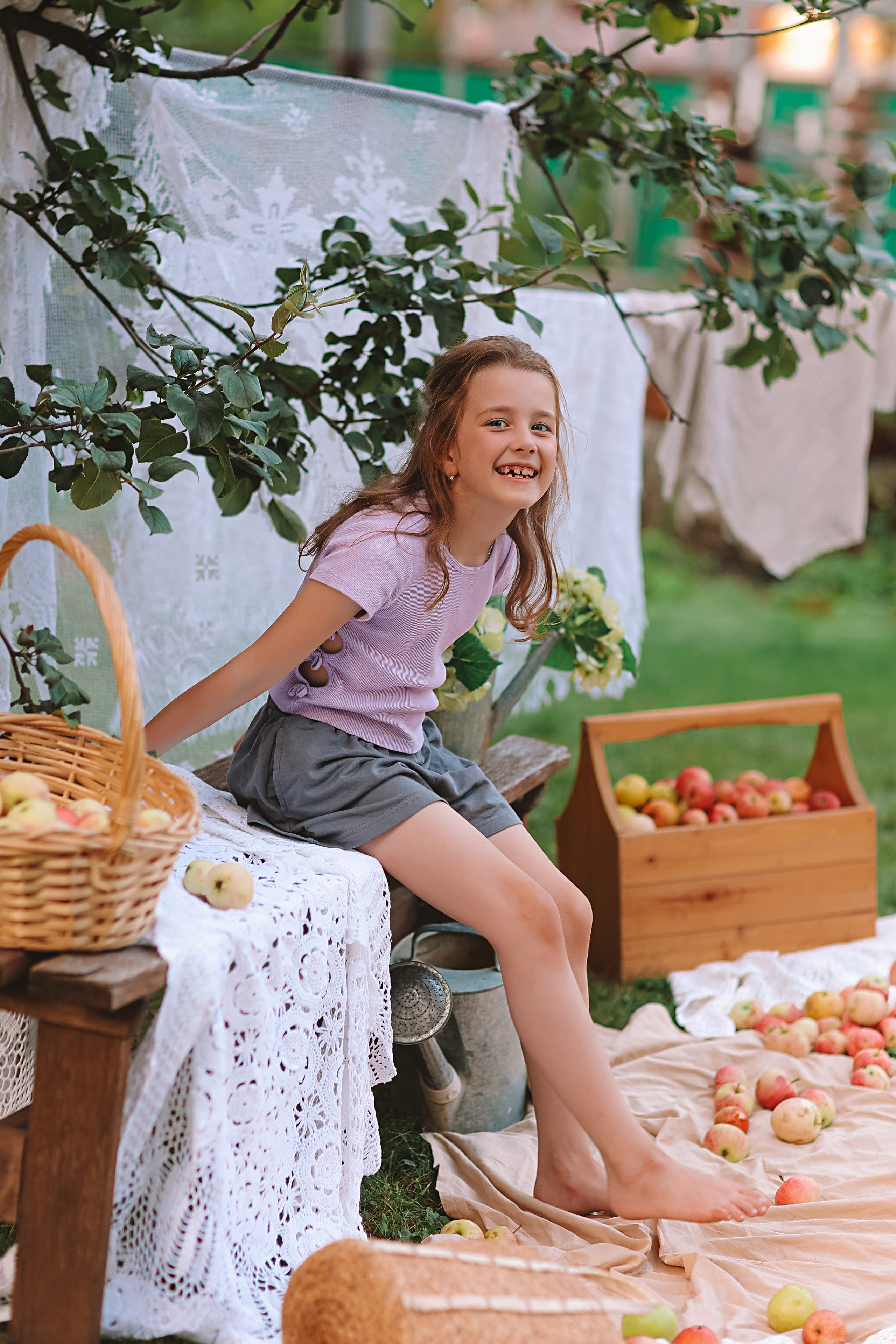Яблоки. Семейный фотограф Тюмень, фотограф на роды Салмина Мария