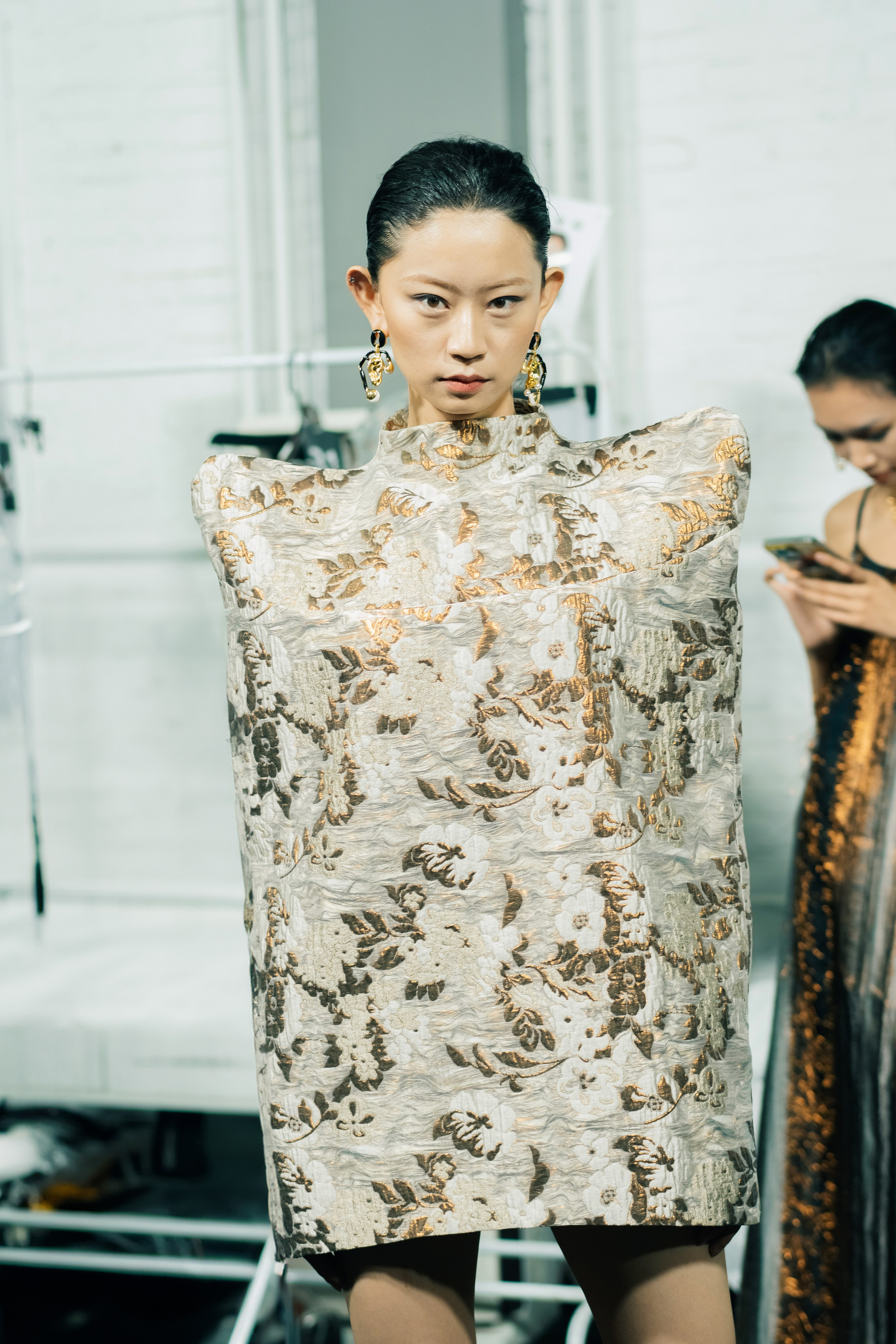 Backstage at Beijing Fashion
