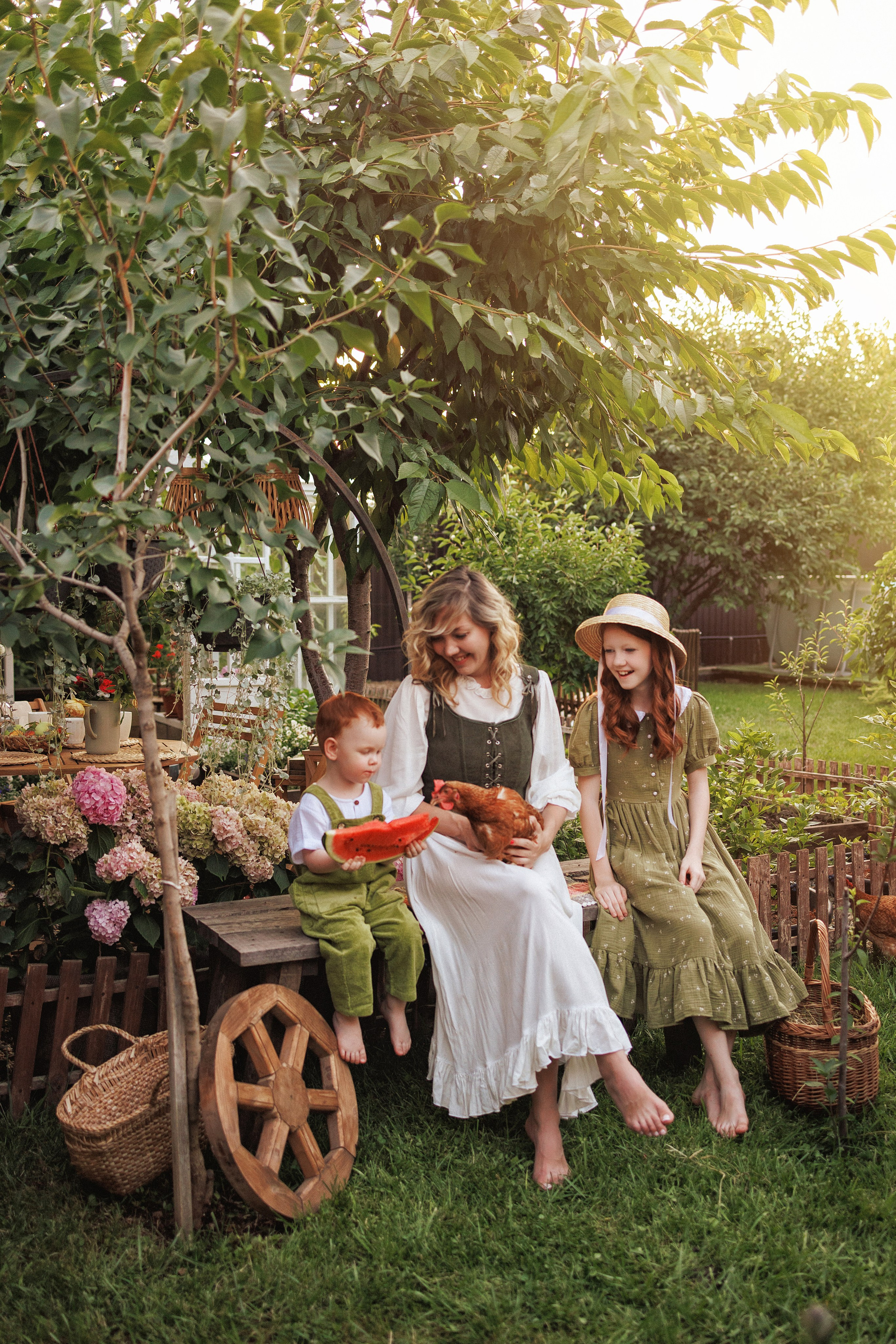 Семейная фотосессия в деревенском стиле, фотостудия «Теплица», город Краснодар. Семейный и детский фотограф в Краснодаре Анна Трашкова