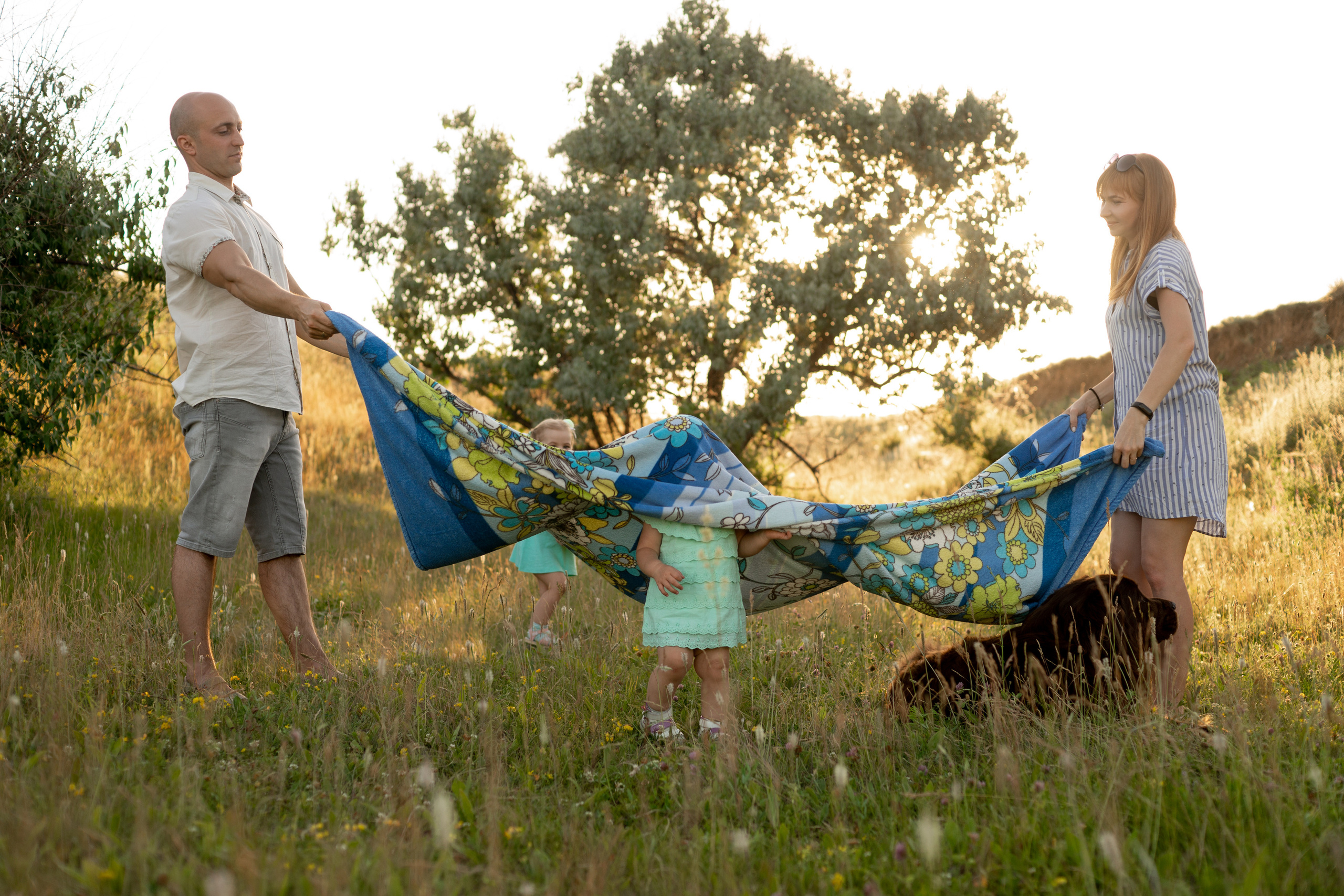 Аня, Вячеслав и дочки Соня и Лера. Ольга Плаксина фотограф в Саратове