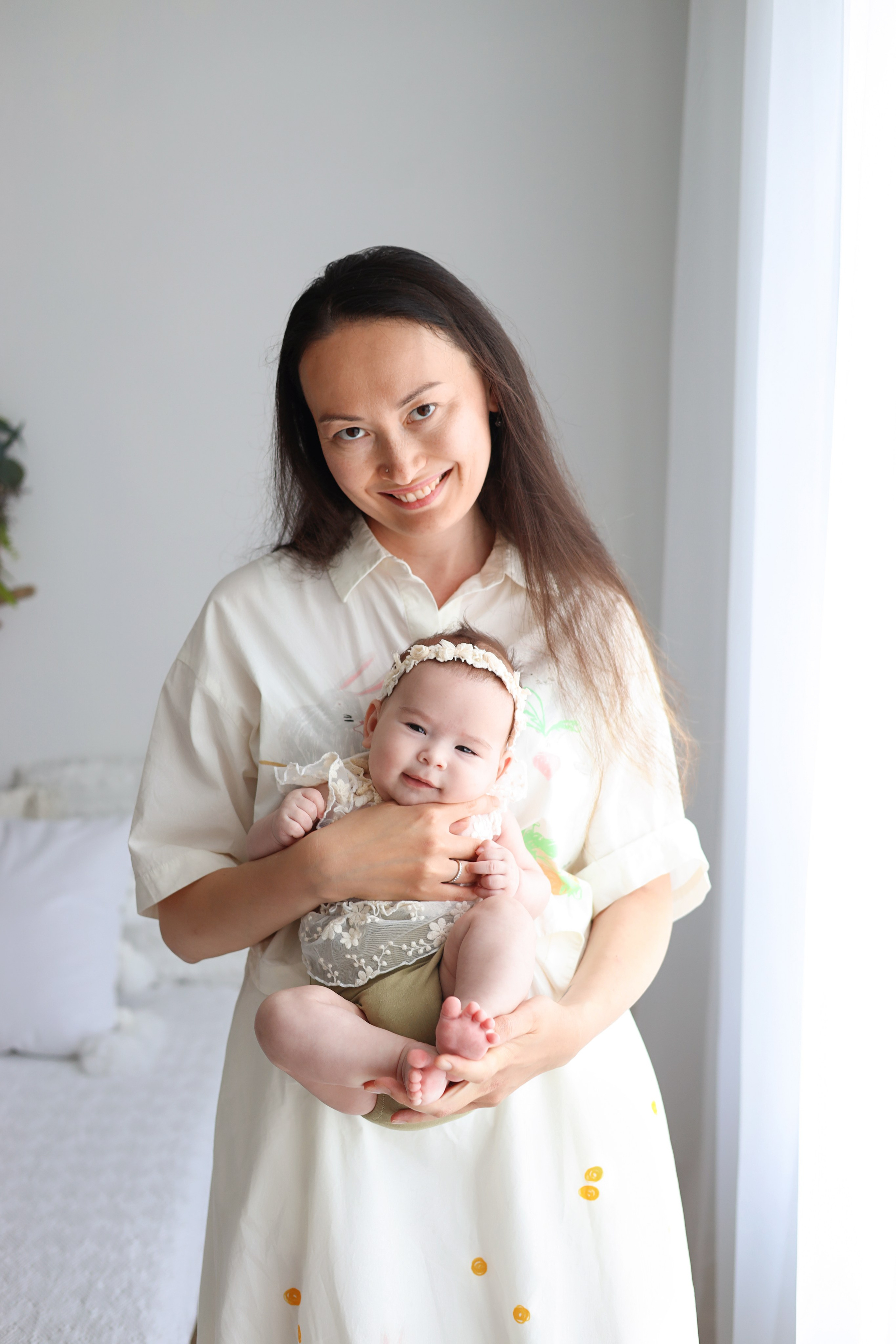 Фотосессия Василисы в студии в Бутово. Фотограф новорожденных Москва. Ньюборн фотограф Москва