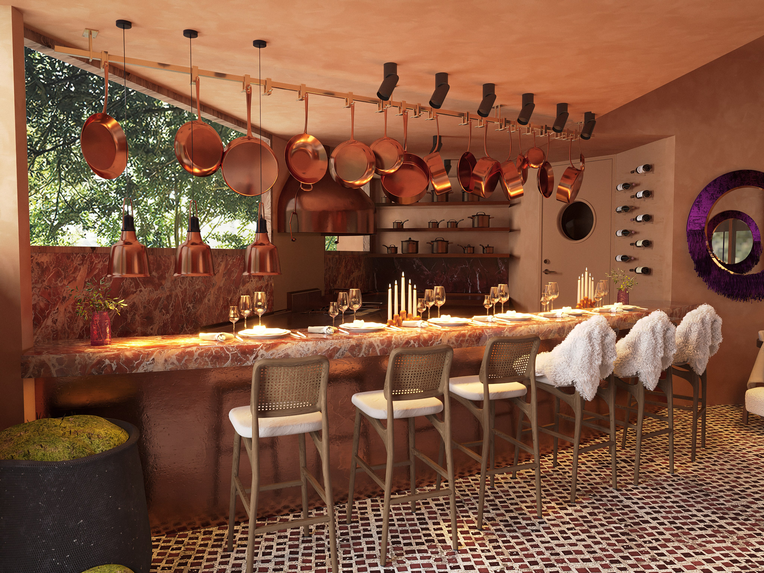 Ресторан Tbilisi. Юлия Григорьева — 3D визуализатор