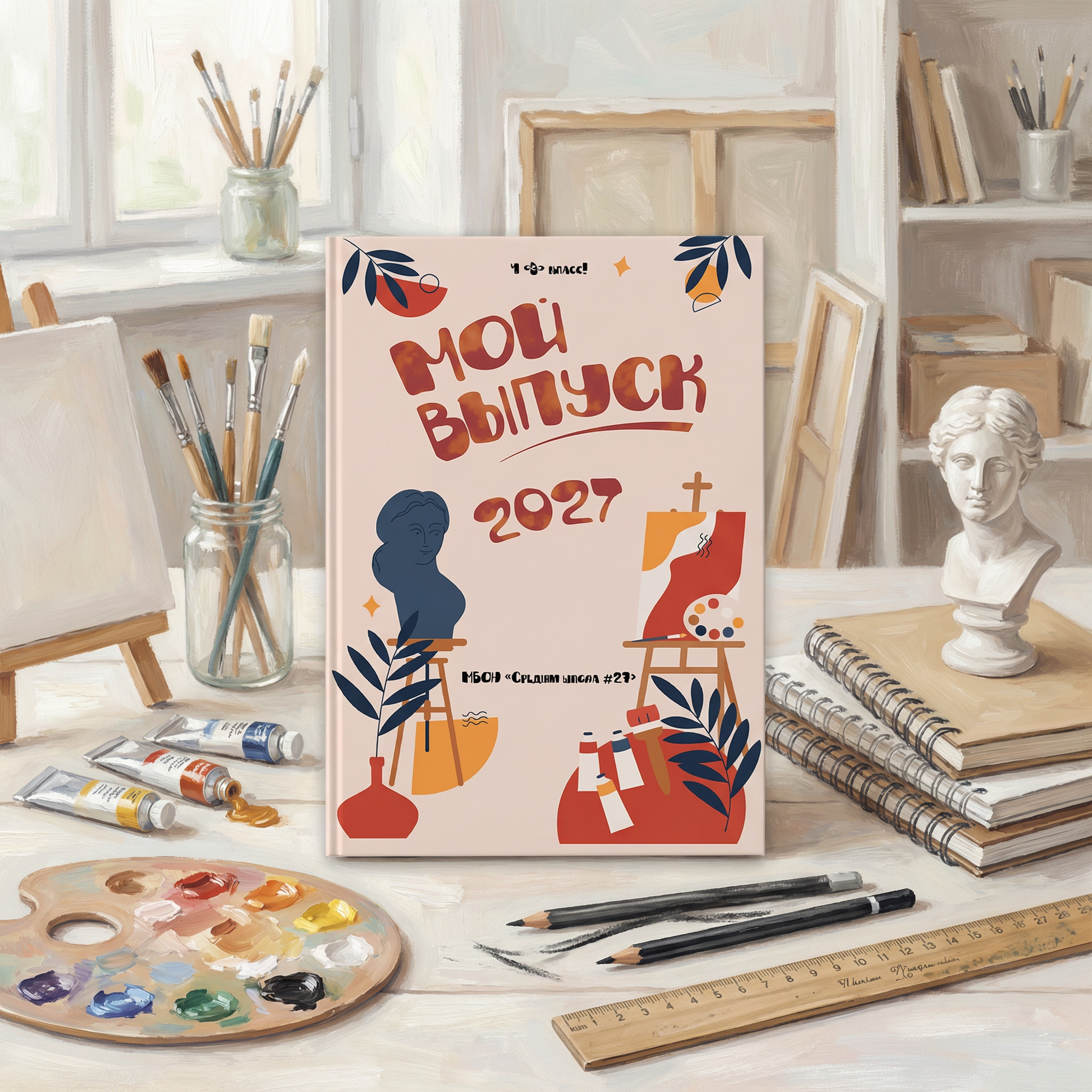 035 Paint. Дизайны, psd шаблоны школьных и выпускных альбомов и обложек