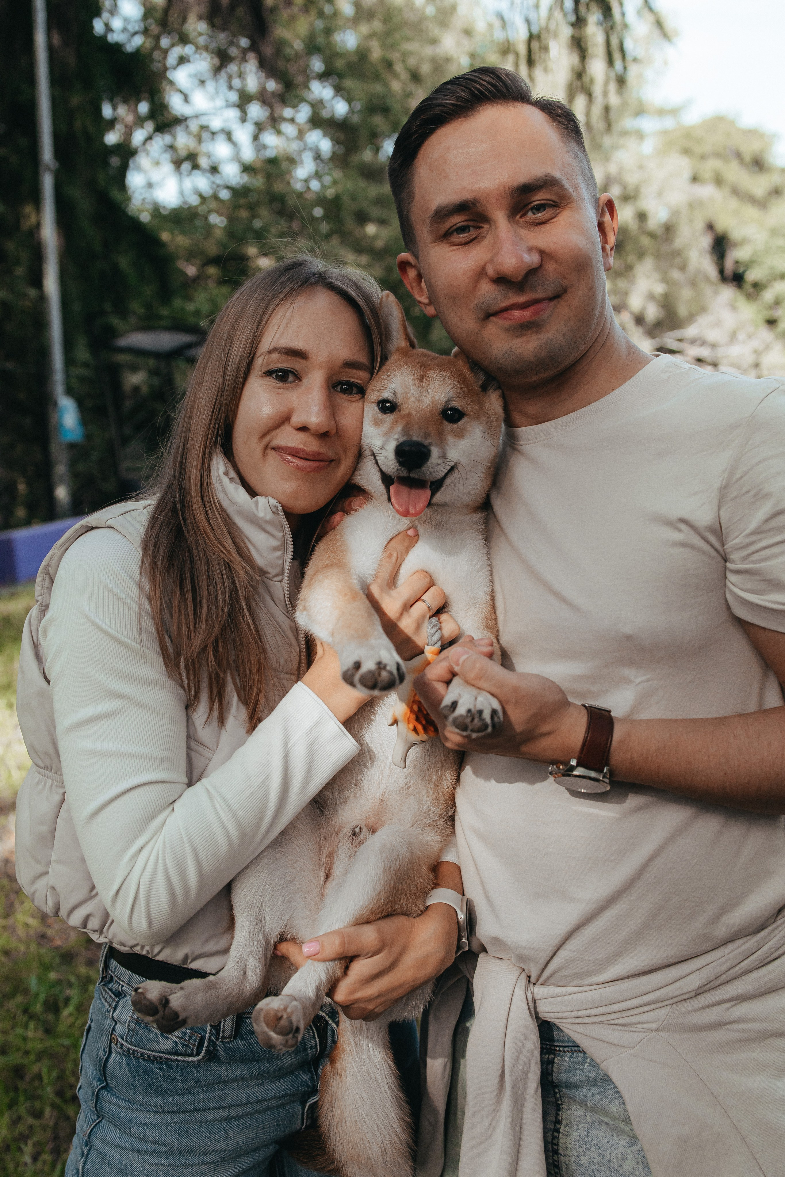 Фотосессия с собакой для Светы, Сергея и их любимчика Апи. Семейный фотограф в Москве, Щелково, Фрязино _ Виктория Степанова