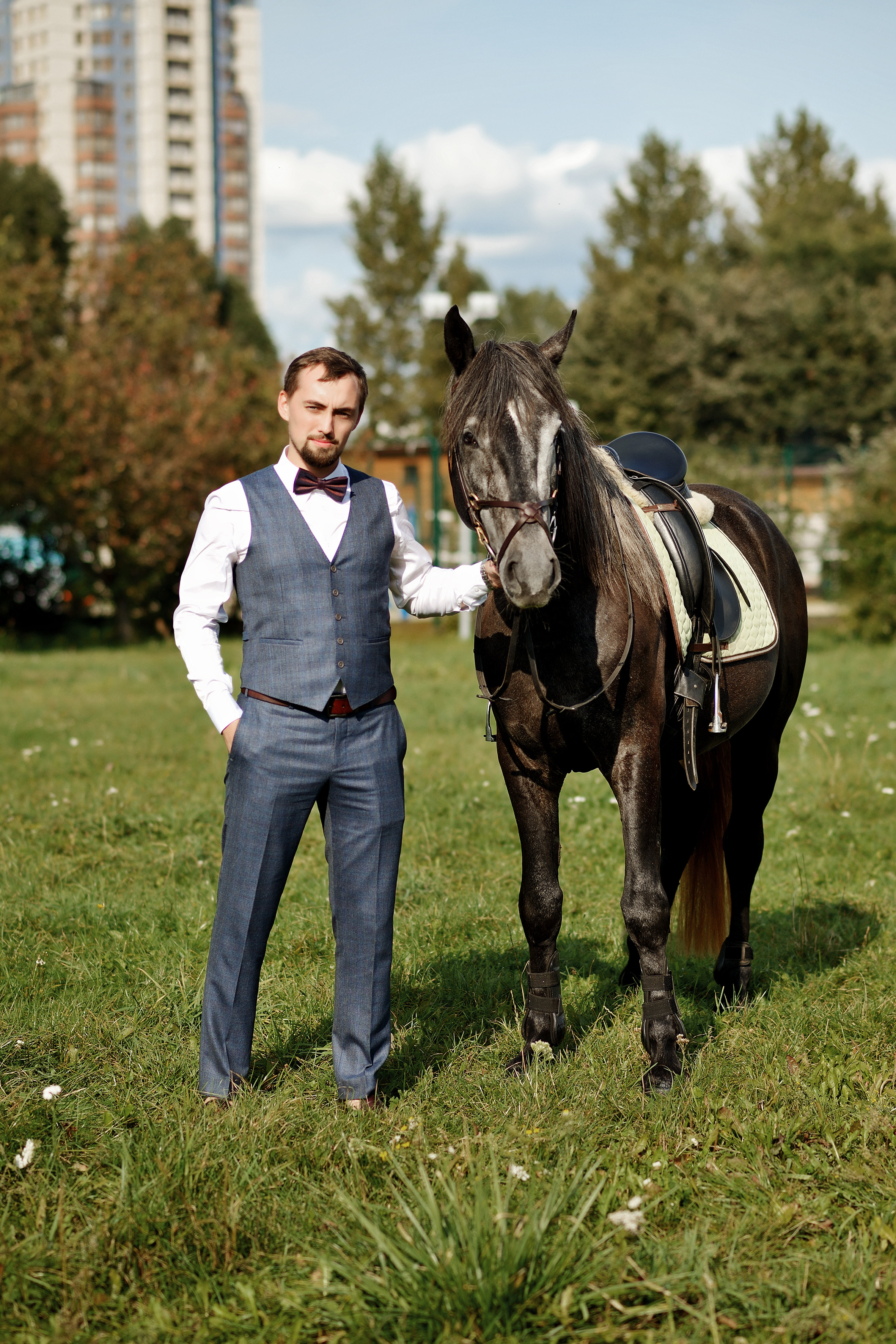 свадебная фотосессия серебряный бор, выездная фотосессия, серебряный бор, съемка с животными, съемка с лошадьми