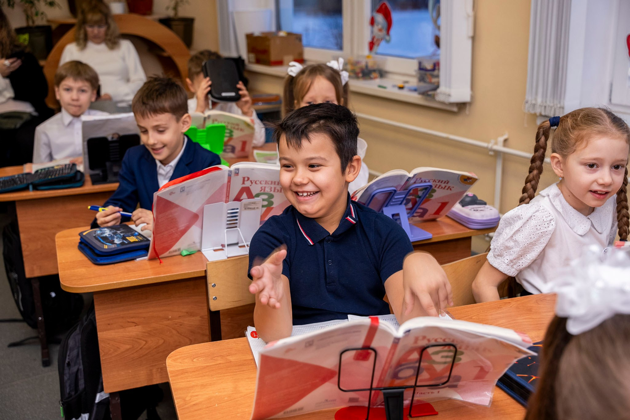 Открытый урок в 1 классе. Фотограф Юлия Попова