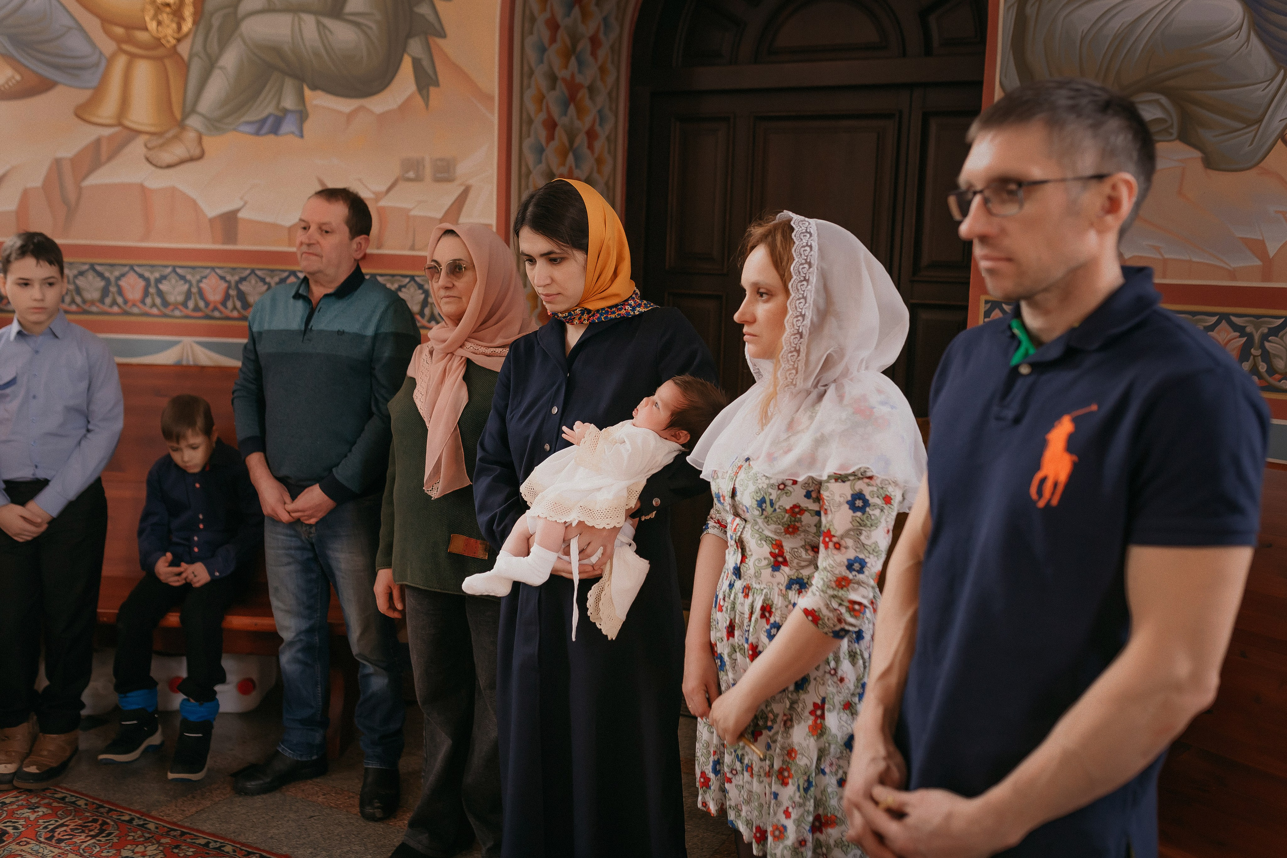 Крещение Арины. Храм Георгия Победоносца. Семейный фотограф в Сургуте