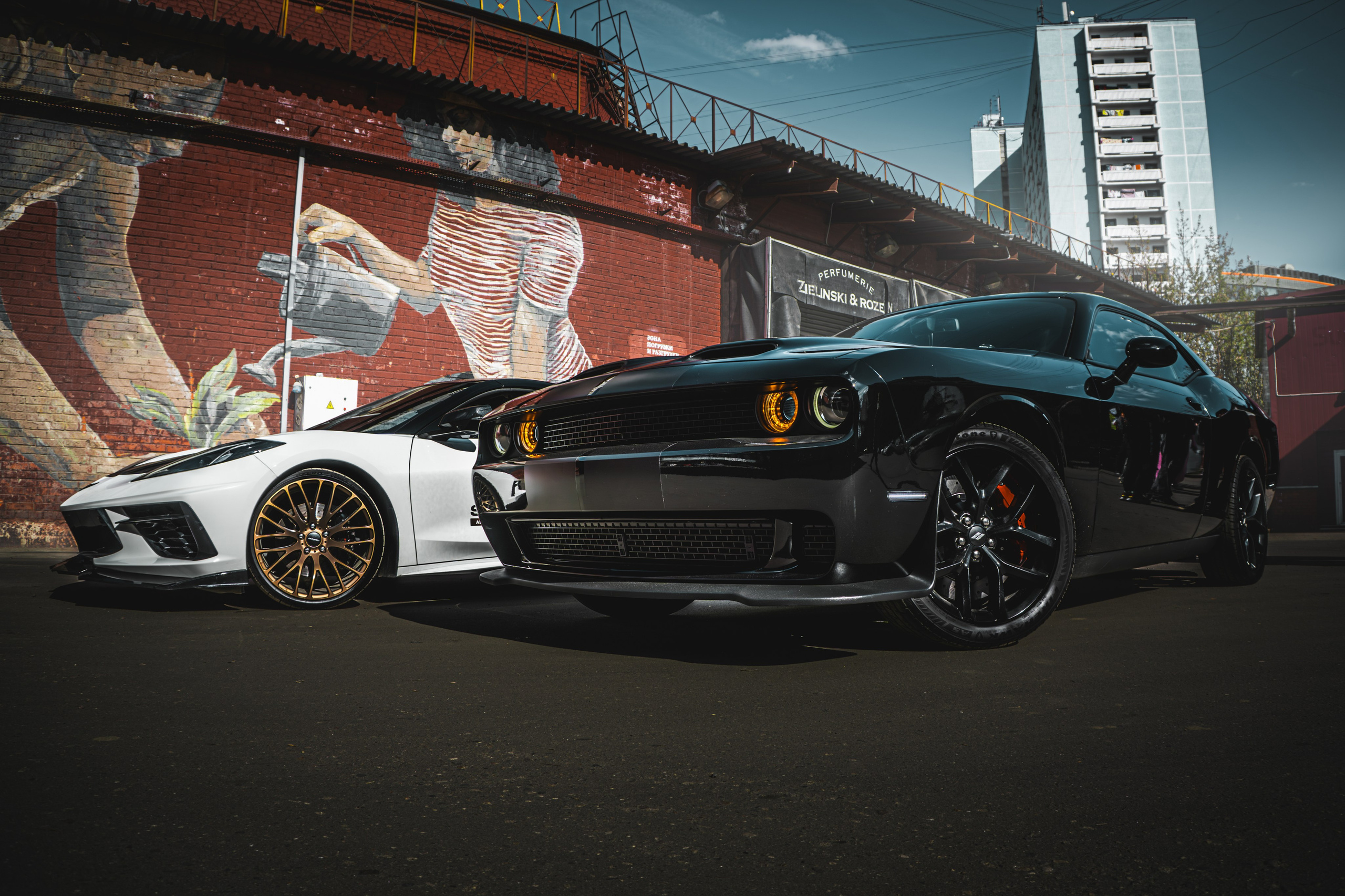 CHALLANGER & CORVETTE. Автомобильный фотограф в Москве