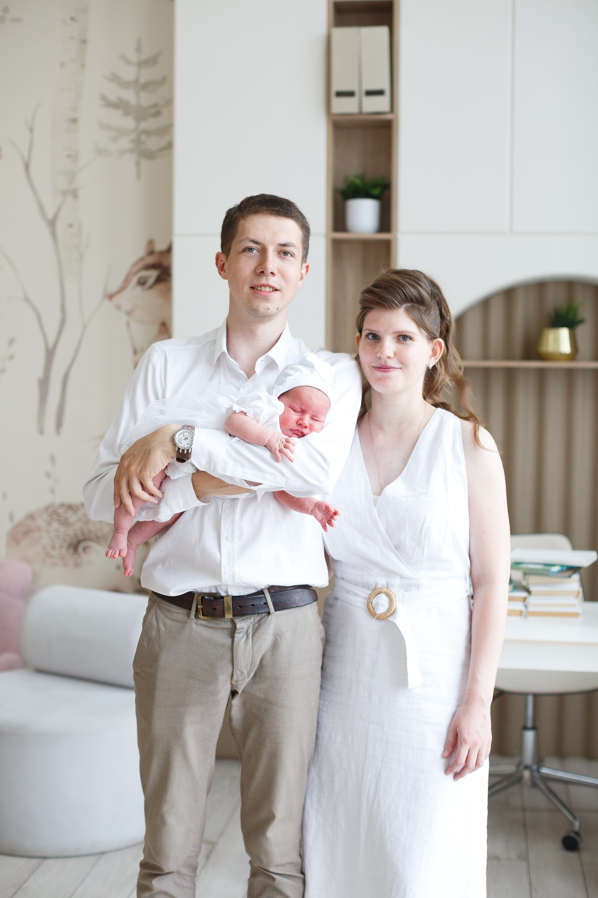 Семейная фотосессия в студии.