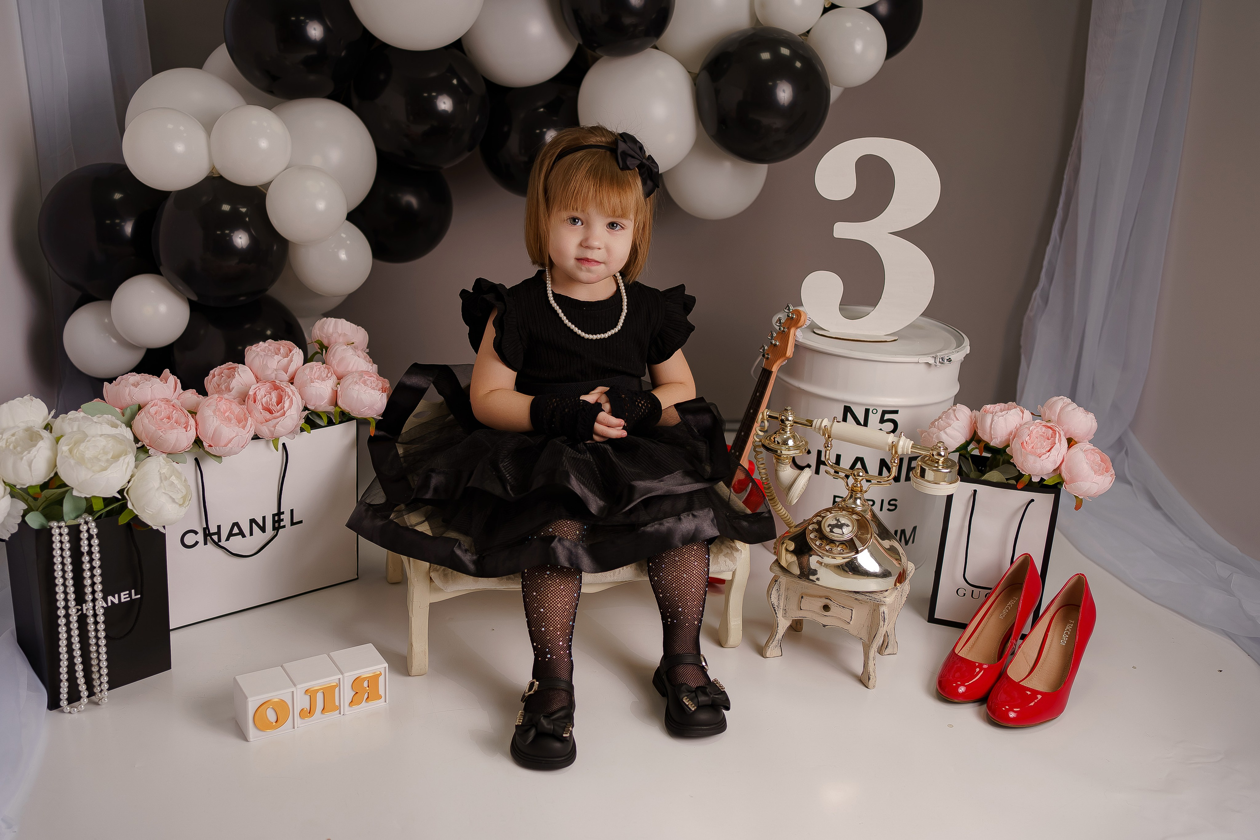 Шары к тарифу «годик эксклюзив». Фотограф новорожденных в г. Павлово Беспалова Екатерина