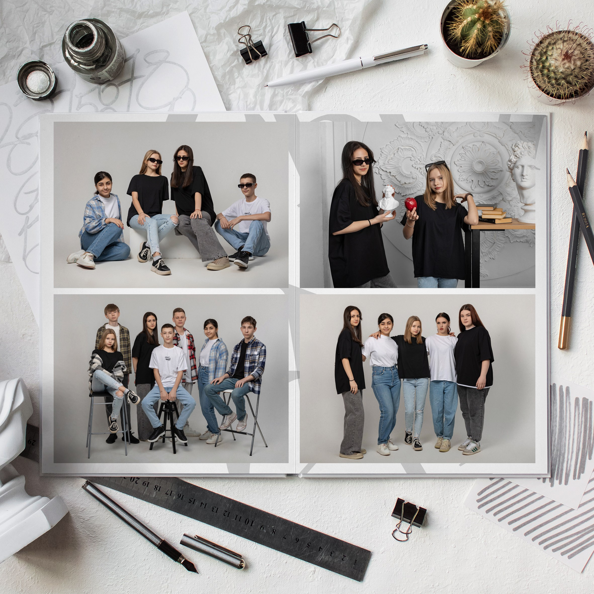 Альбом 2 разворота Ст Шк. Выпускные альбомы Новороссийск