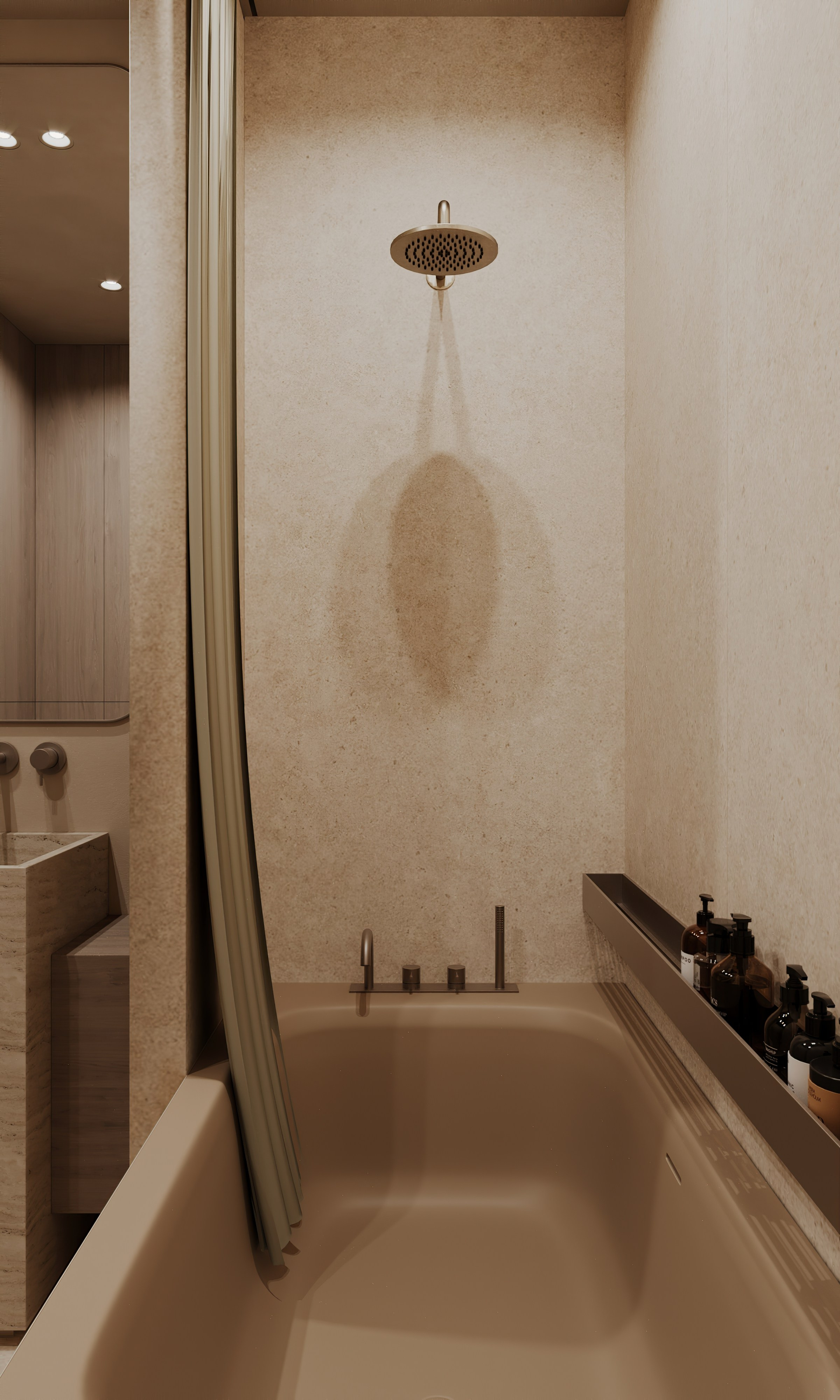 Санузел при кабинете. Визуализатор Векшина Елена