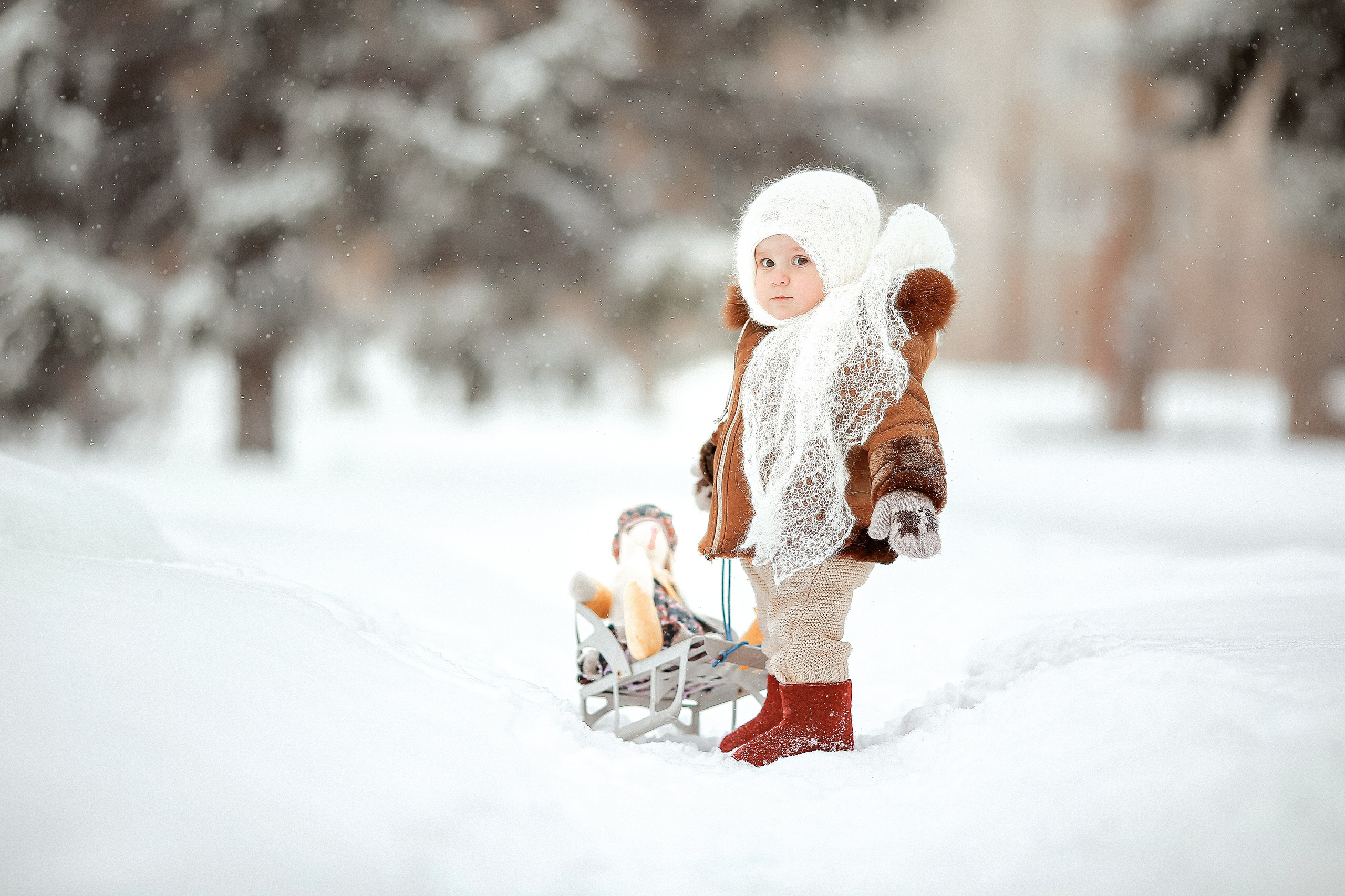 Белоснежная зима. Семейный фотограф в Новосибирске Екатерина Сафронова