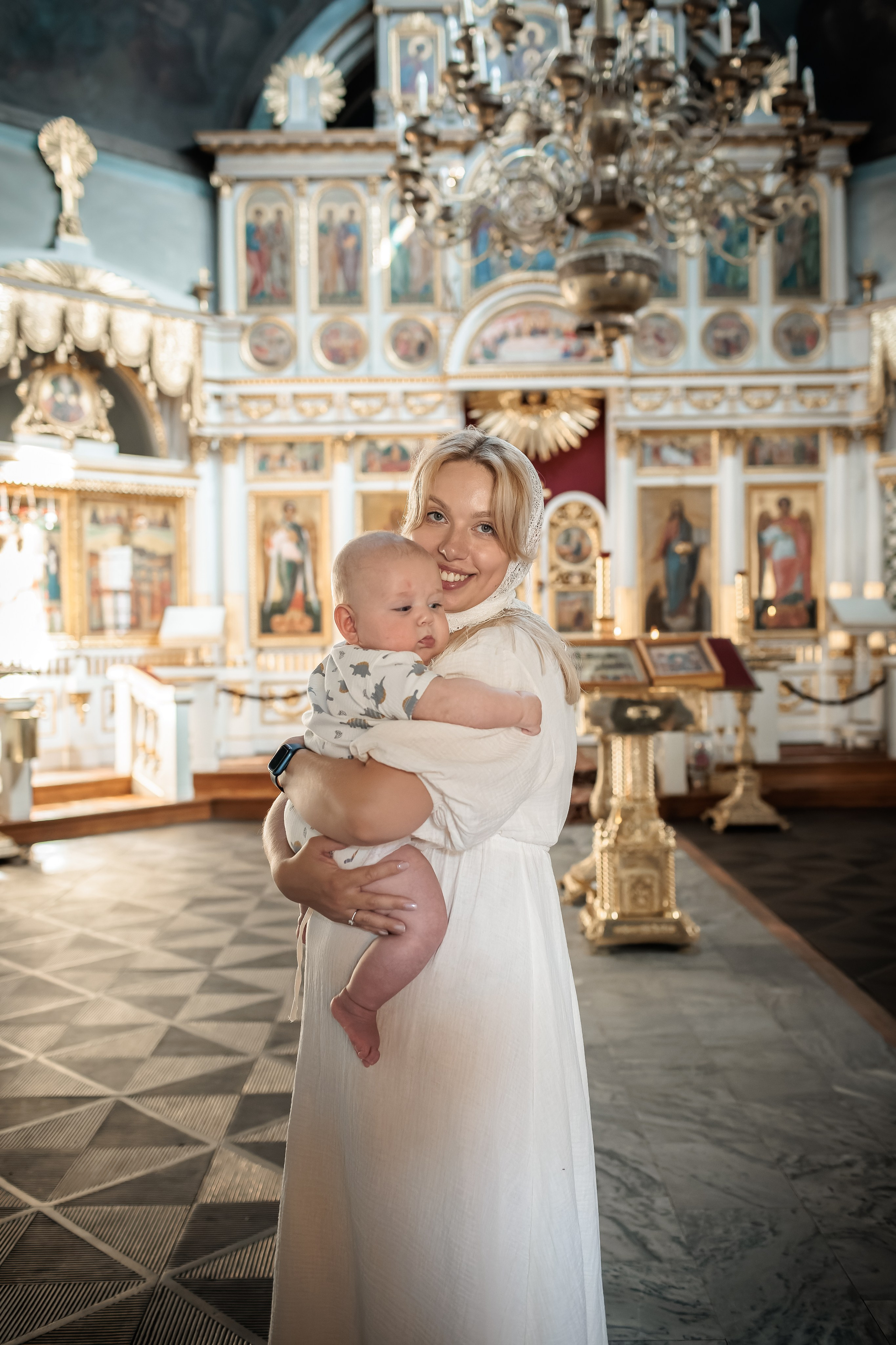 Крещение в Храме Успения Пресвятой Богородицы в Косино. Профессиональный фотограф в Москве и Мо Мария Шантарёва