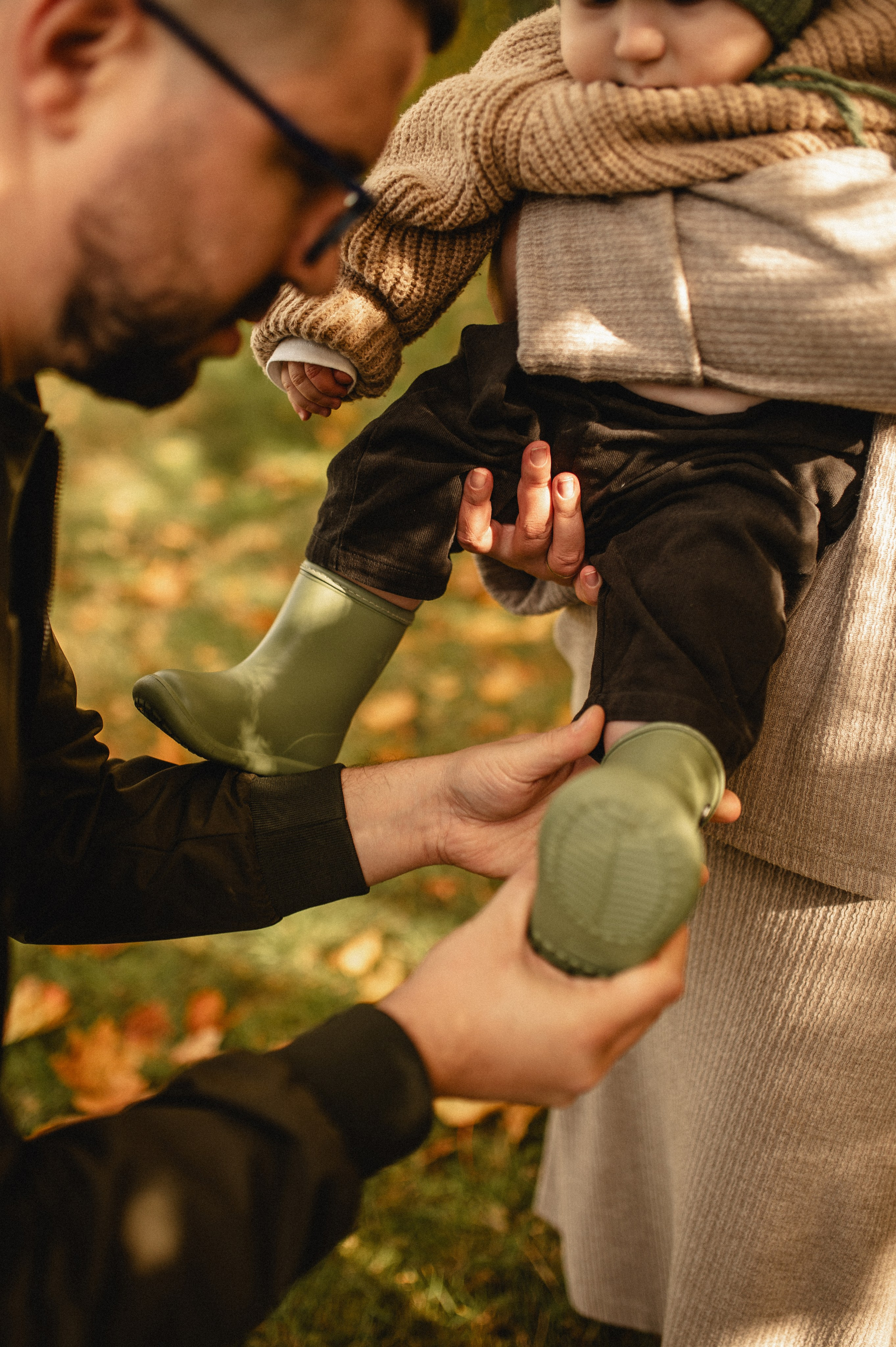 Осенняя фотосессия большой семьи в парке. Семейная фотосессия Бутово Москва фотограф Алина Морщагина