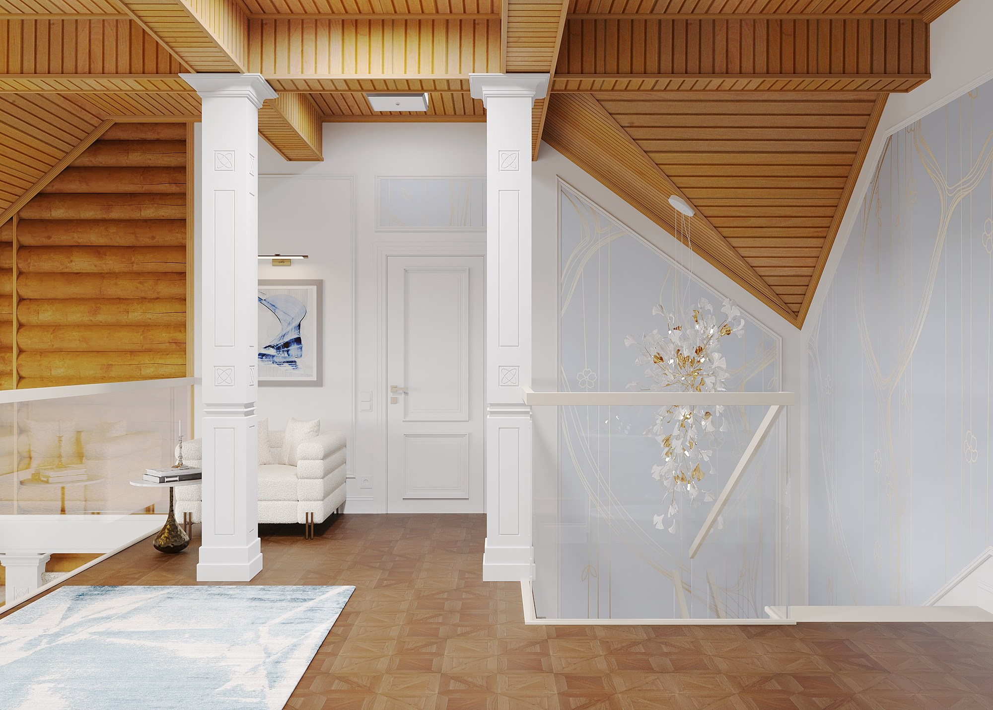 CASA A NIKOLINO - 3, MOSCA. Irina Balykina — Interior 3D Visualisation