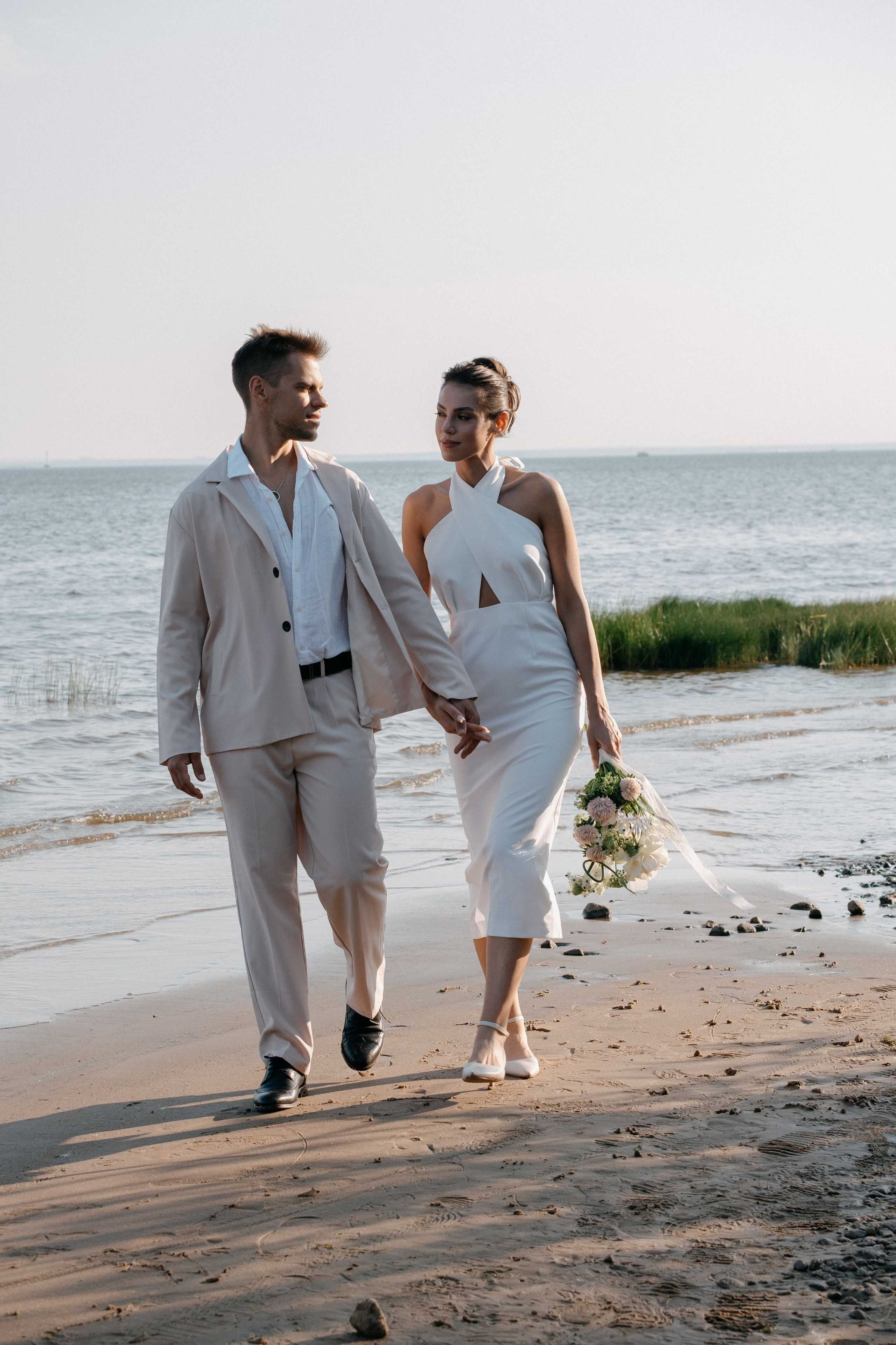 СВАДЕБНАЯ ФОТОСЕССИЯ ВЫЕЗДНОЙ ЦЕРЕМОНИИ (ФИНСКИЙ ЗАЛИВ). Профессиональный фотограф, Санкт-Петербург — Виктория Богомолова
