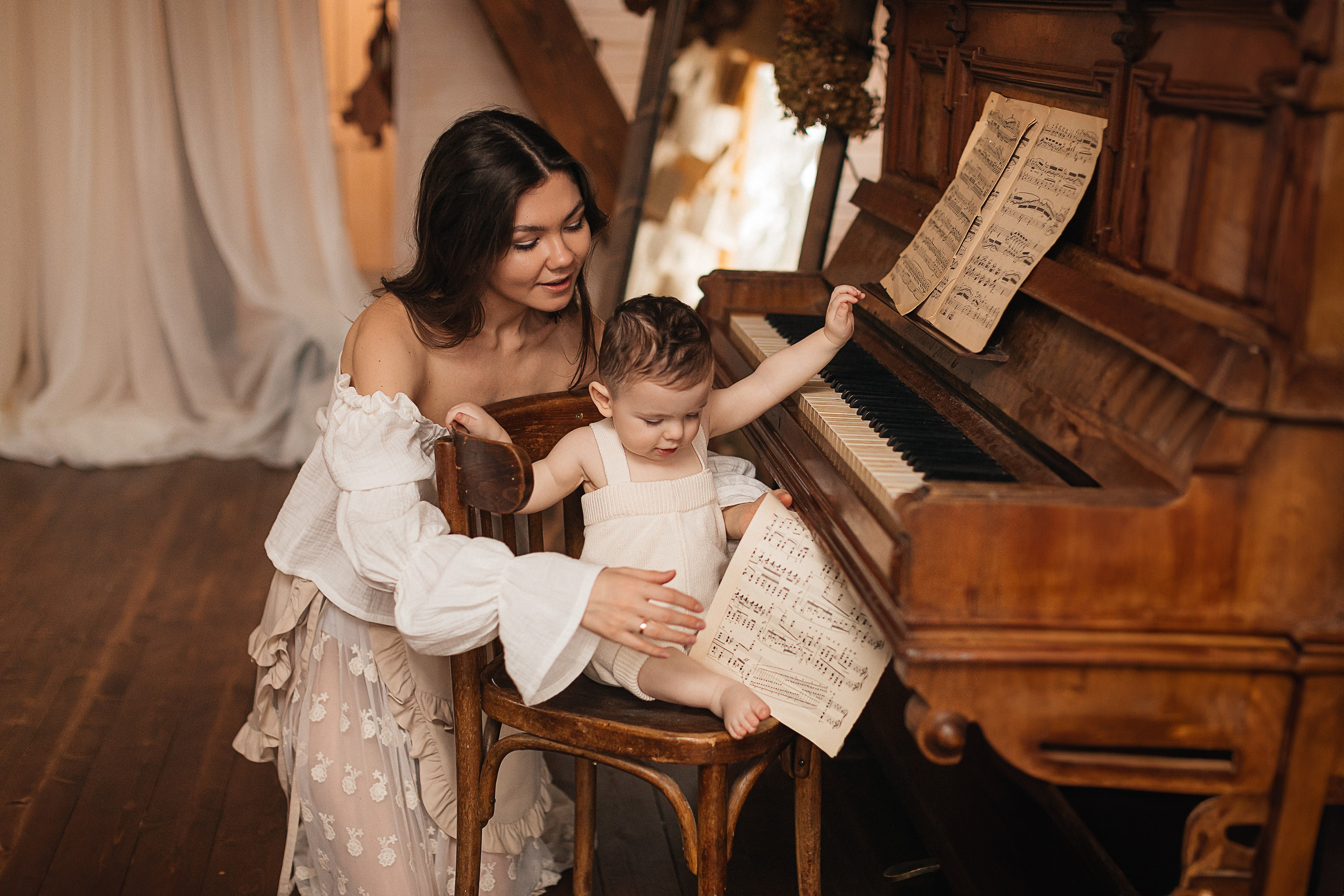 Нежность, мама и малыш. Фотограф Москва