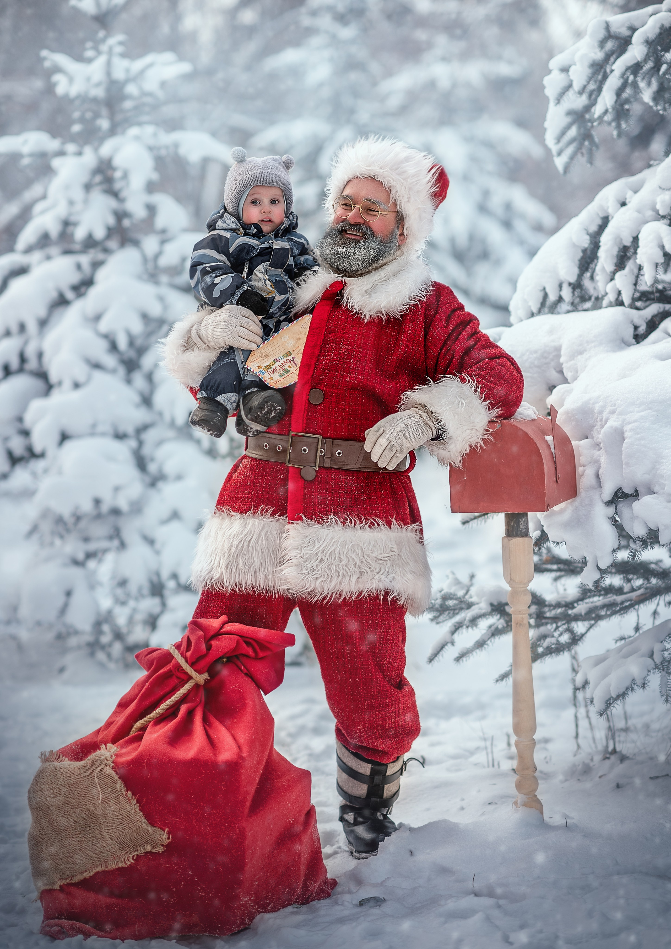 САНТА НА УЛИЦЕ. Семейный фотограф Екатеринбург Лора Мур