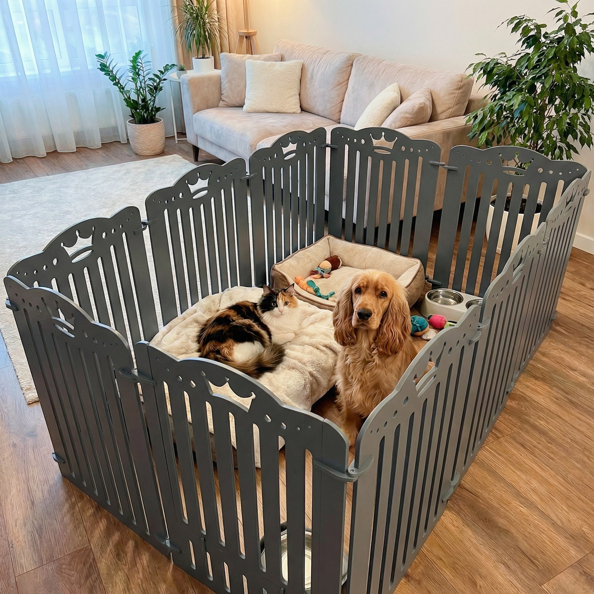 Вольер 10 Секций Серый. Murstyle