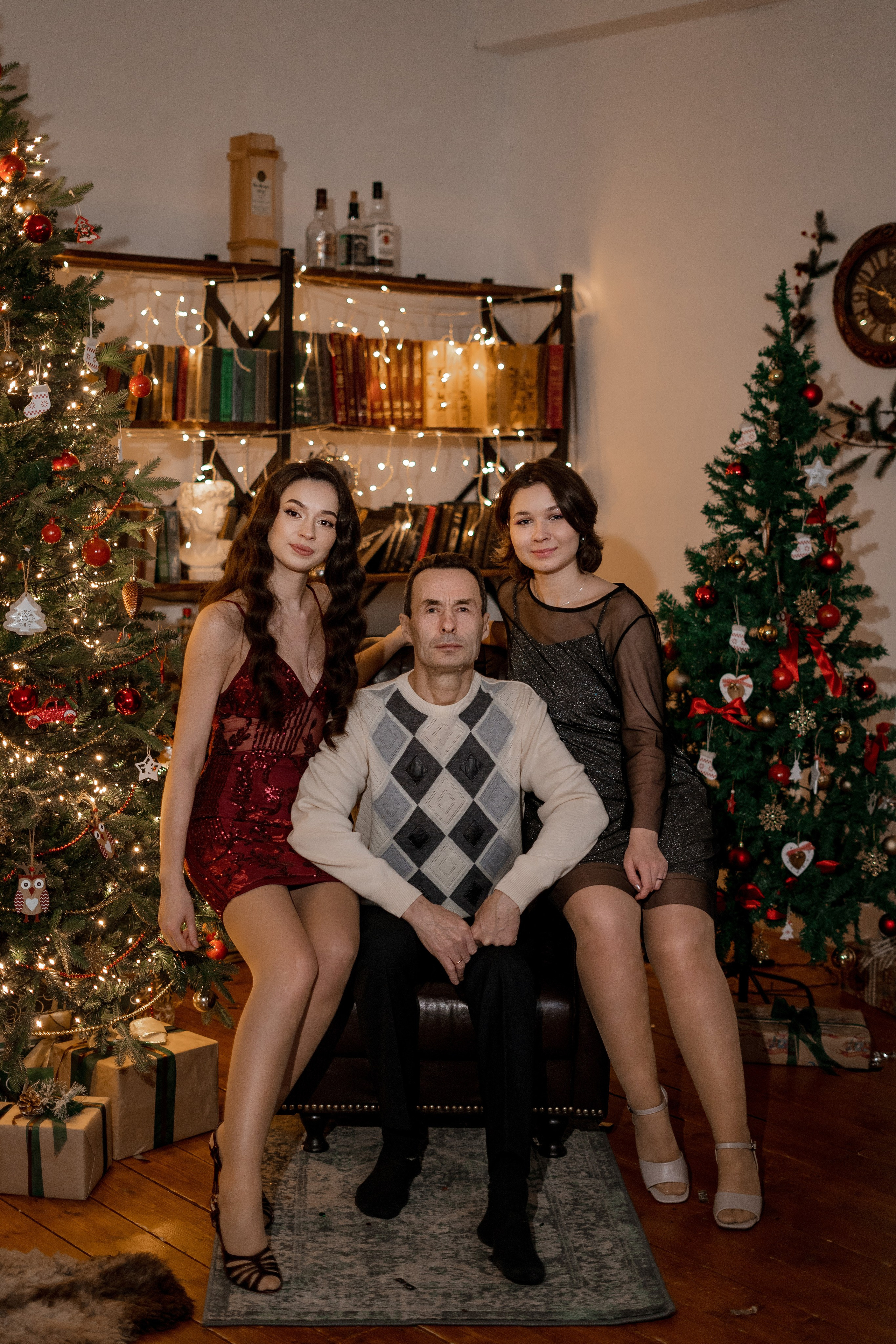 Новогодняя фотостудия. Семейный фотограф СПб Анастасия Василь. Фотосессия на годик