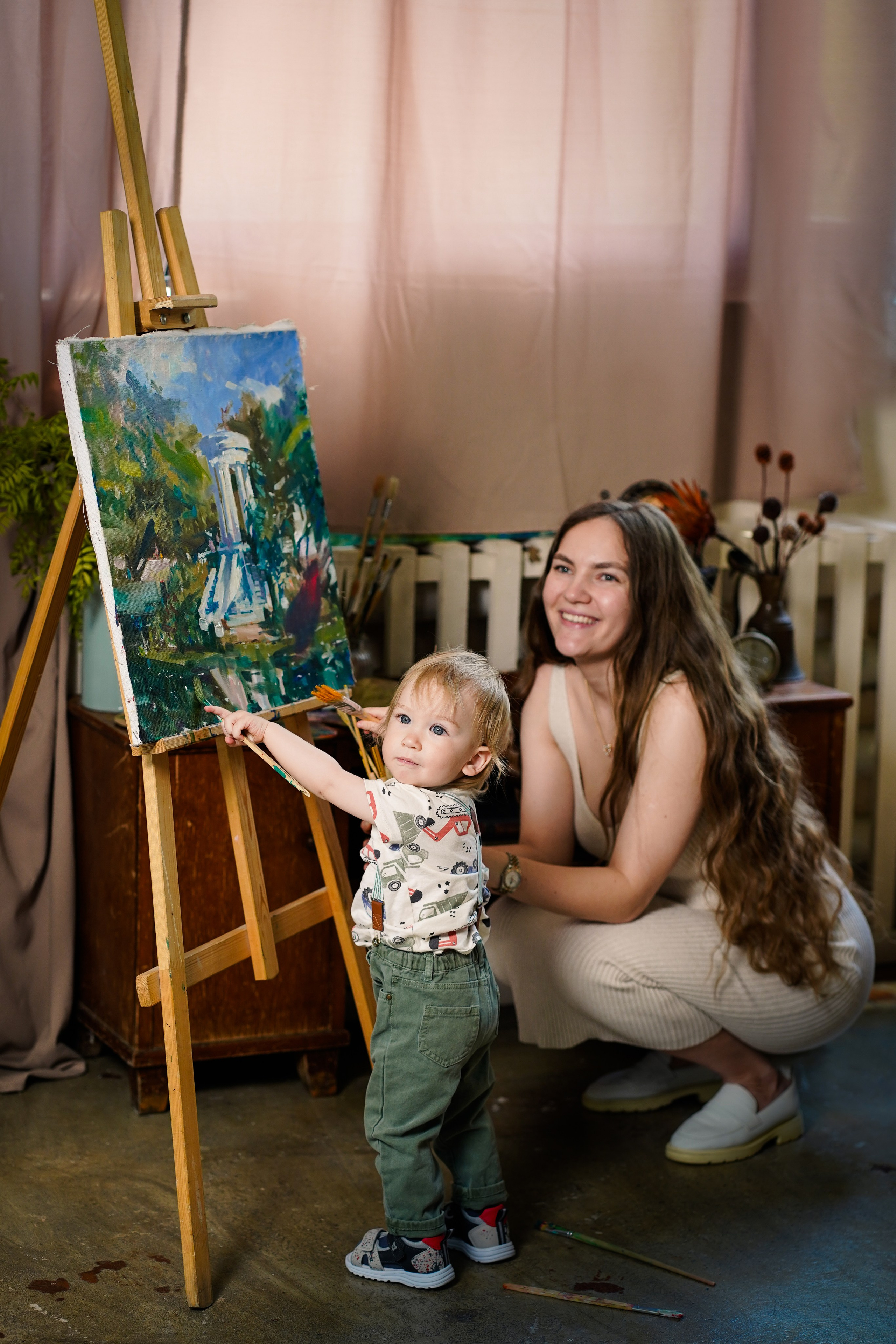 Семья с малышом в фотостудии. Семейный и портретный фотограф в Екатеринбурге Анна Лобанова