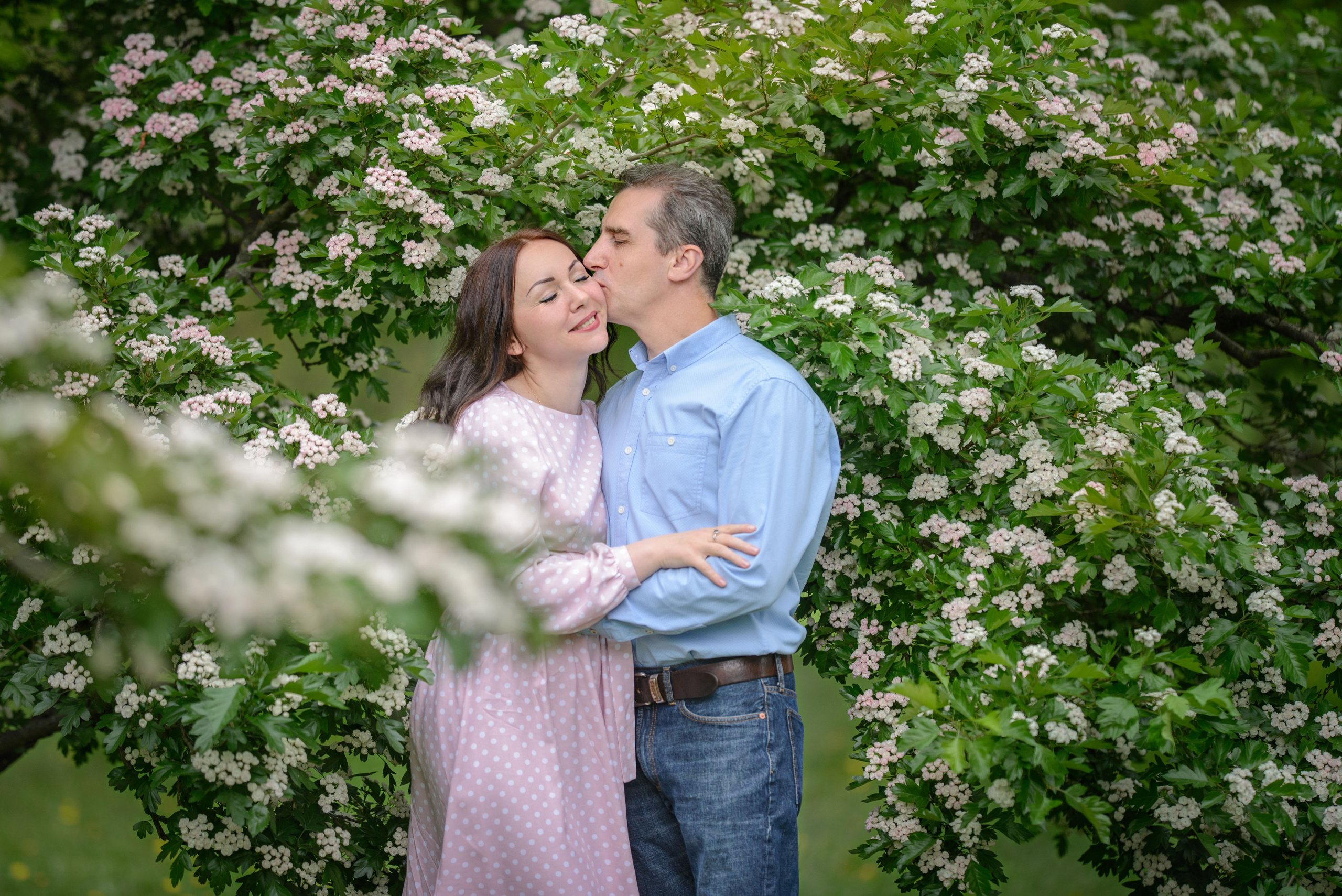 Семья Анастасии в Ботаническом саду