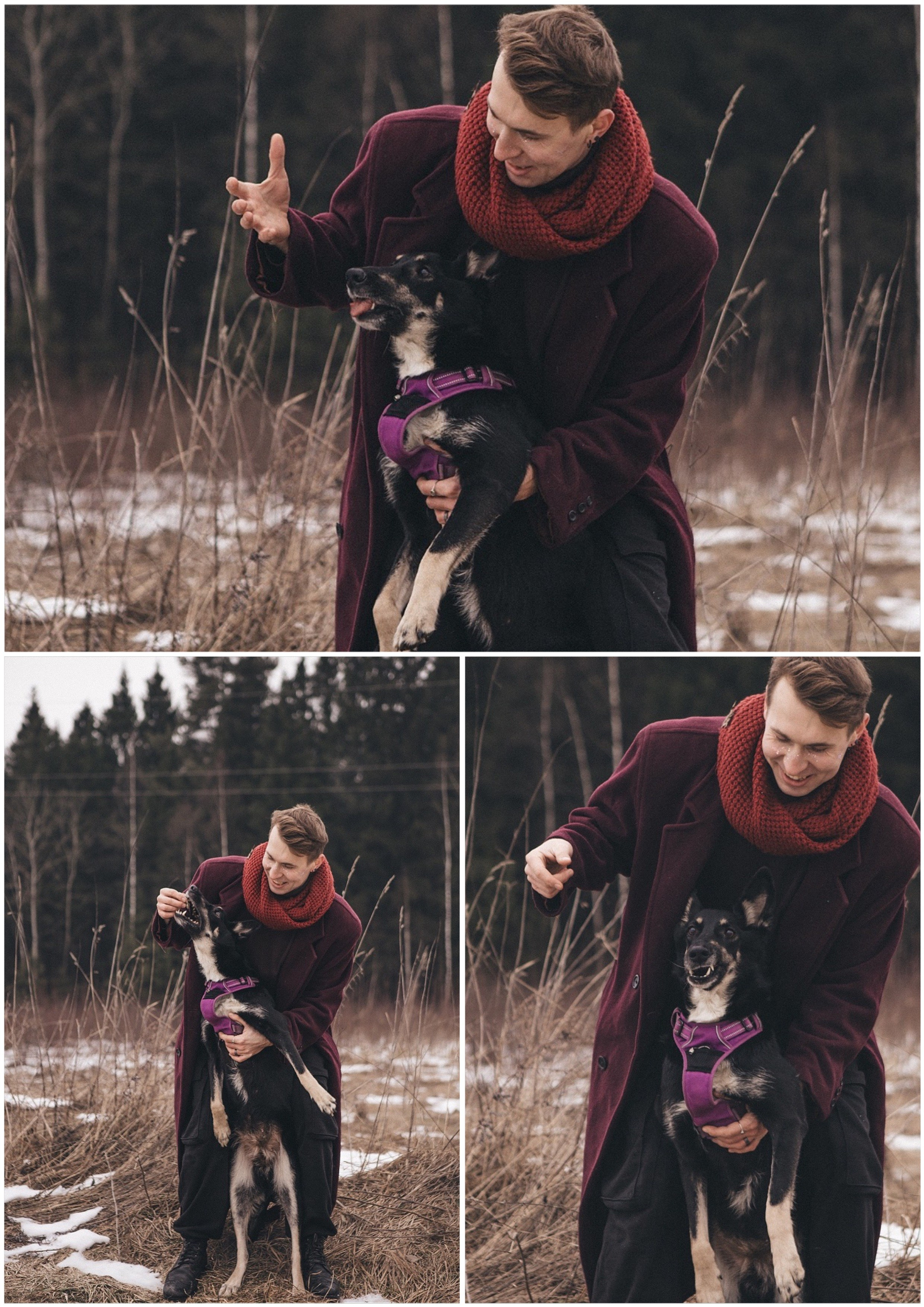 A cinematic tale of true love and unbreakable friendship between a man and a dog. Portrait, family and pet photographer in Cyprus, Ksenia Bourdelle